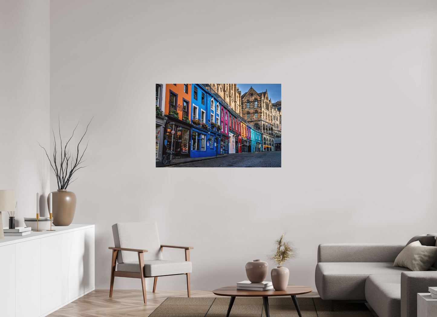 120 x 80 cm, Hahnemühle Photo Rag Bright White Victoria Street – Edinburghs Farbenpracht