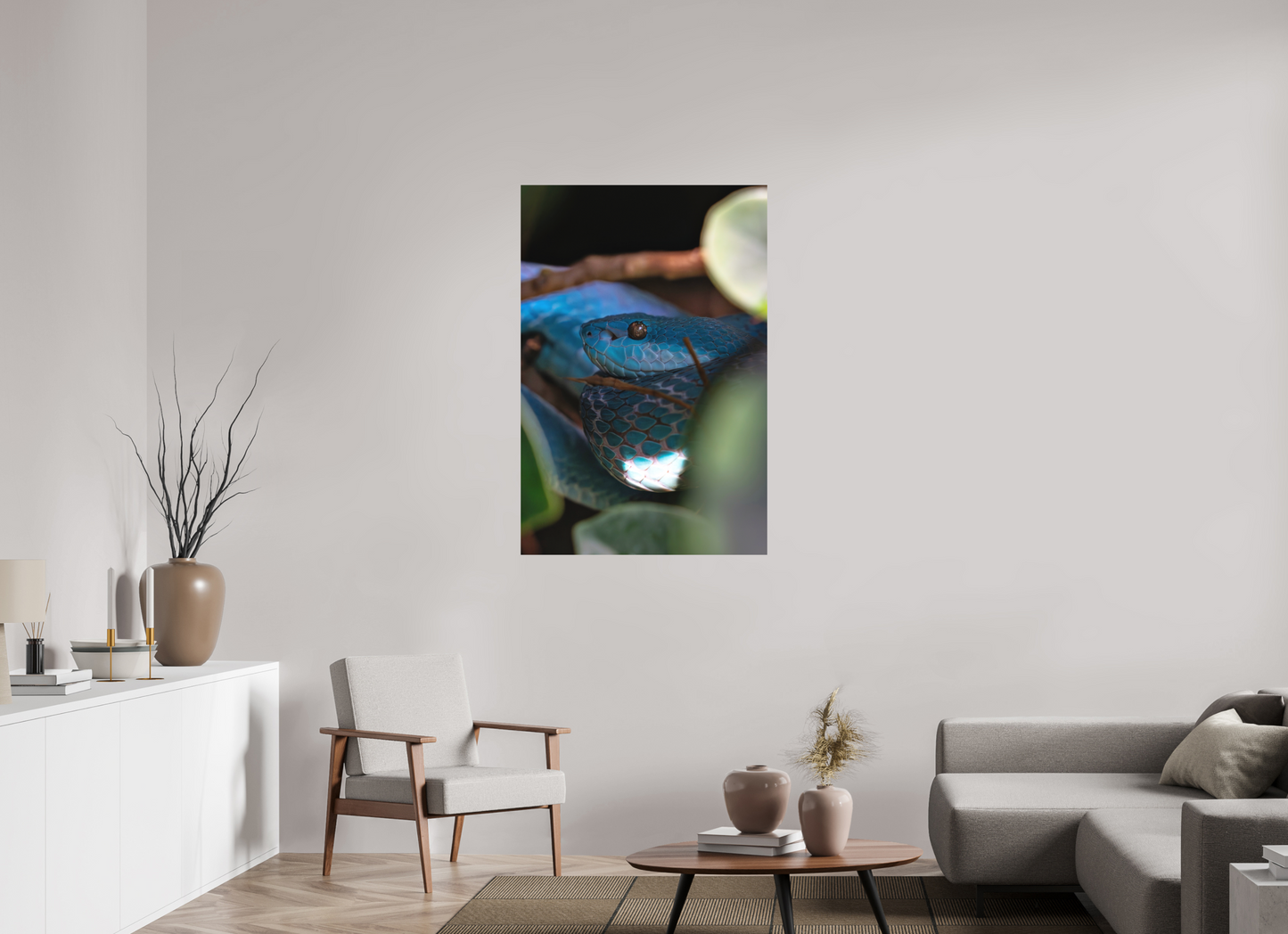 80 x 120 cm, Hahnemühle Photo Rag Bright White Viper im Verborgenen