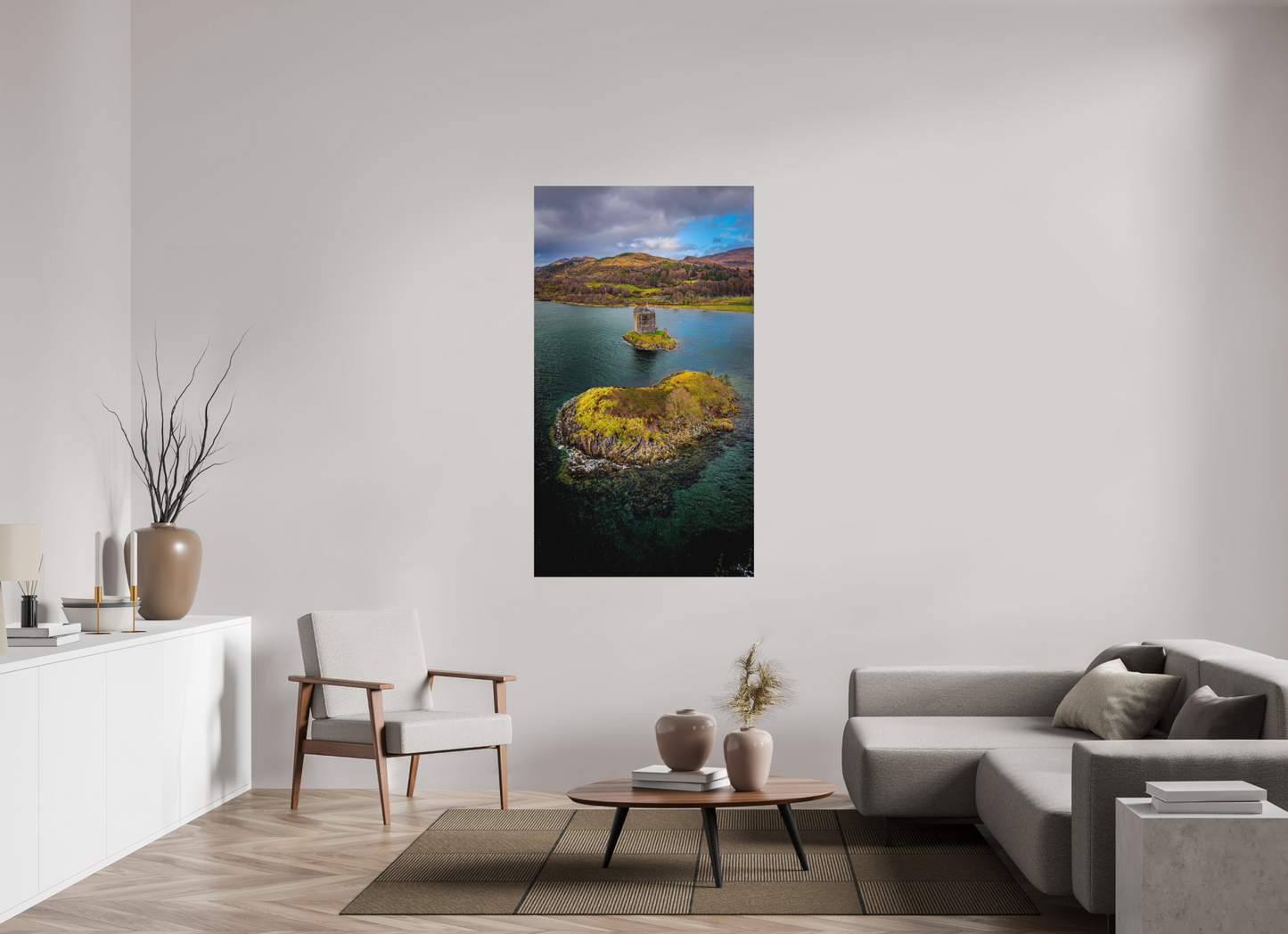 90 x 160 cm, Hahnemühle Photo Rag Bright White Castle Stalker in den Highlands