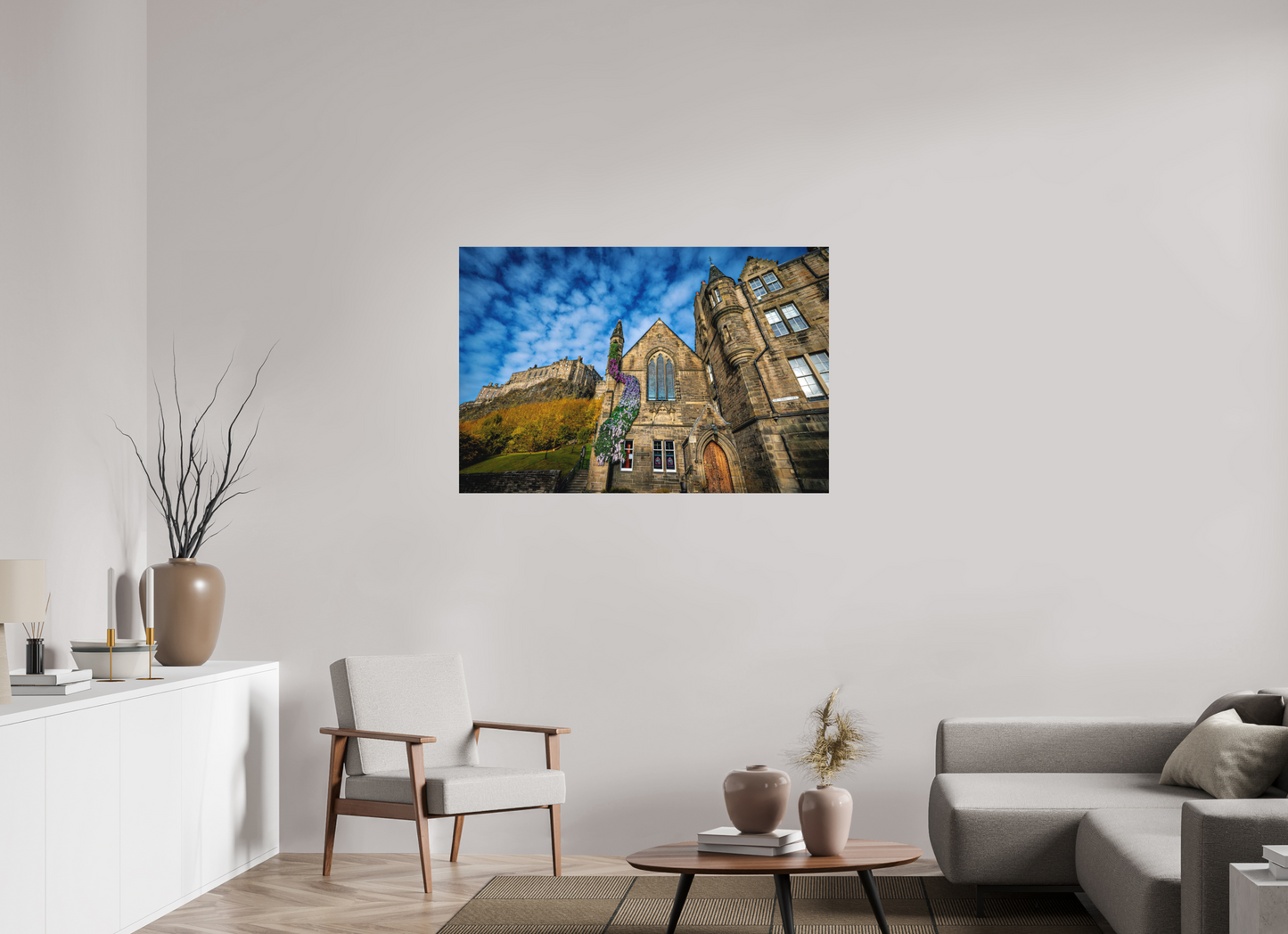 120 x 80 cm, Hahnemühle Photo Rag Bright White Blütenpfad nach Edinburgh Castle