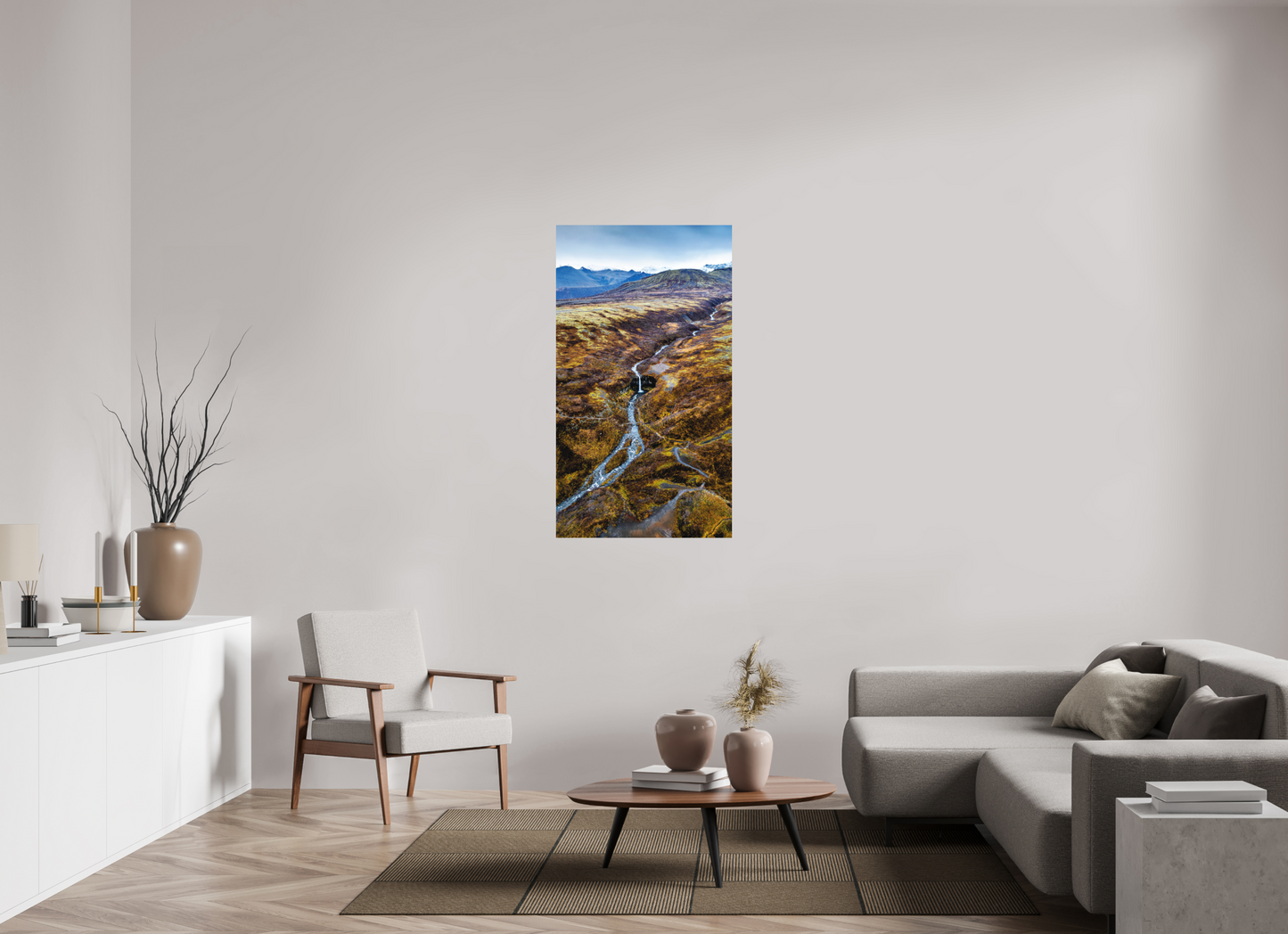 72 x 128 cm, Hahnemühle Photo Rag Bright White Svartifoss – Wasserfall im Tal der Basaltsäulen