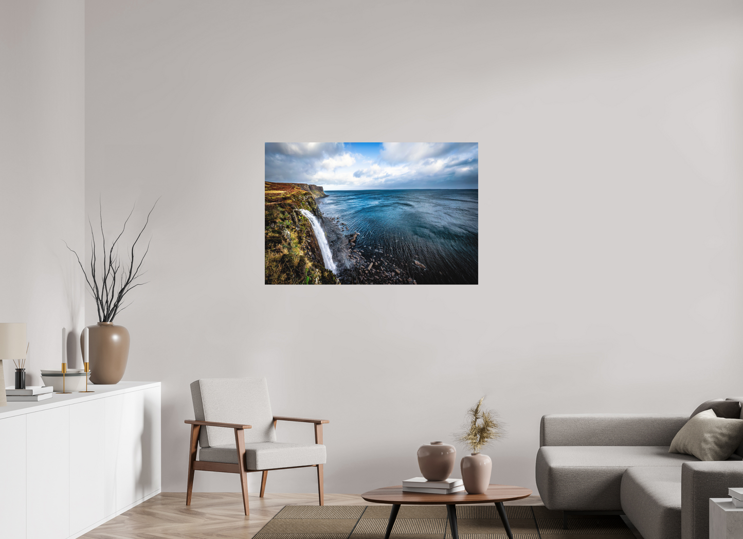 120 x 80 cm, Hahnemühle Photo Rag Bright White Kilt Rock Falls – Kraft der Küste