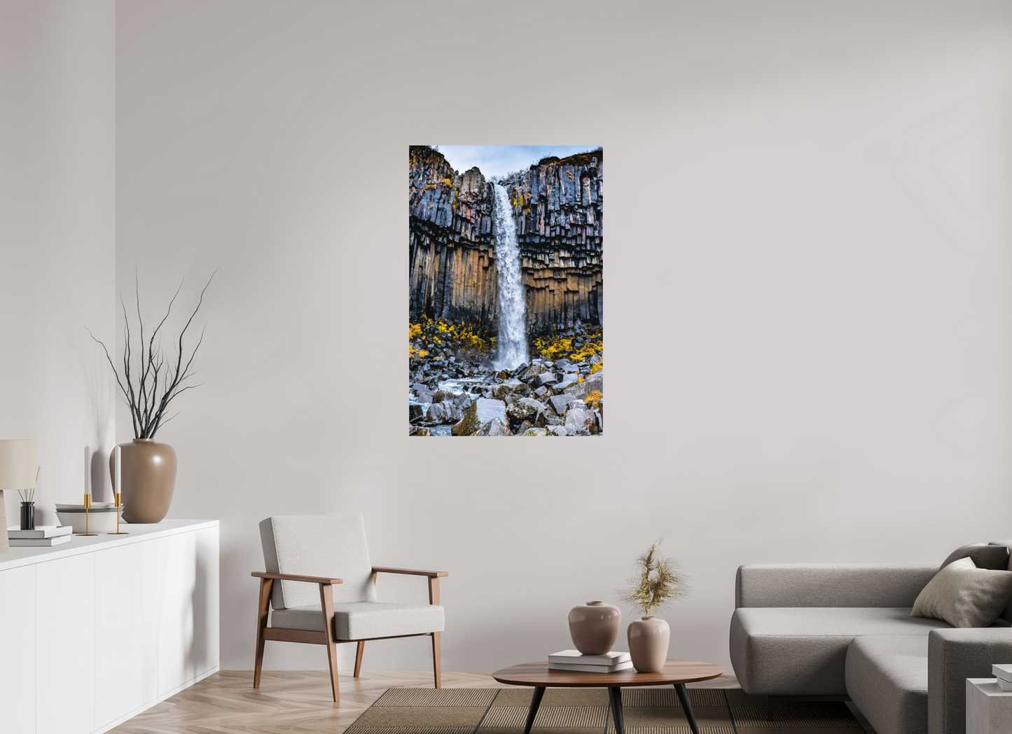 80 x 120 cm, Hahnemühle Photo Rag Bright White Svartifoss – Die Orgelwände aus Basalt