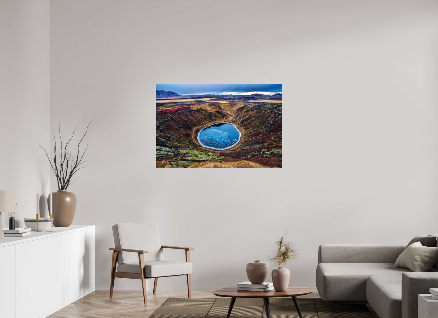 120 x 80 cm, Hahnemühle Photo Rag Bright White Kerid – Eisring im Feuerkrater