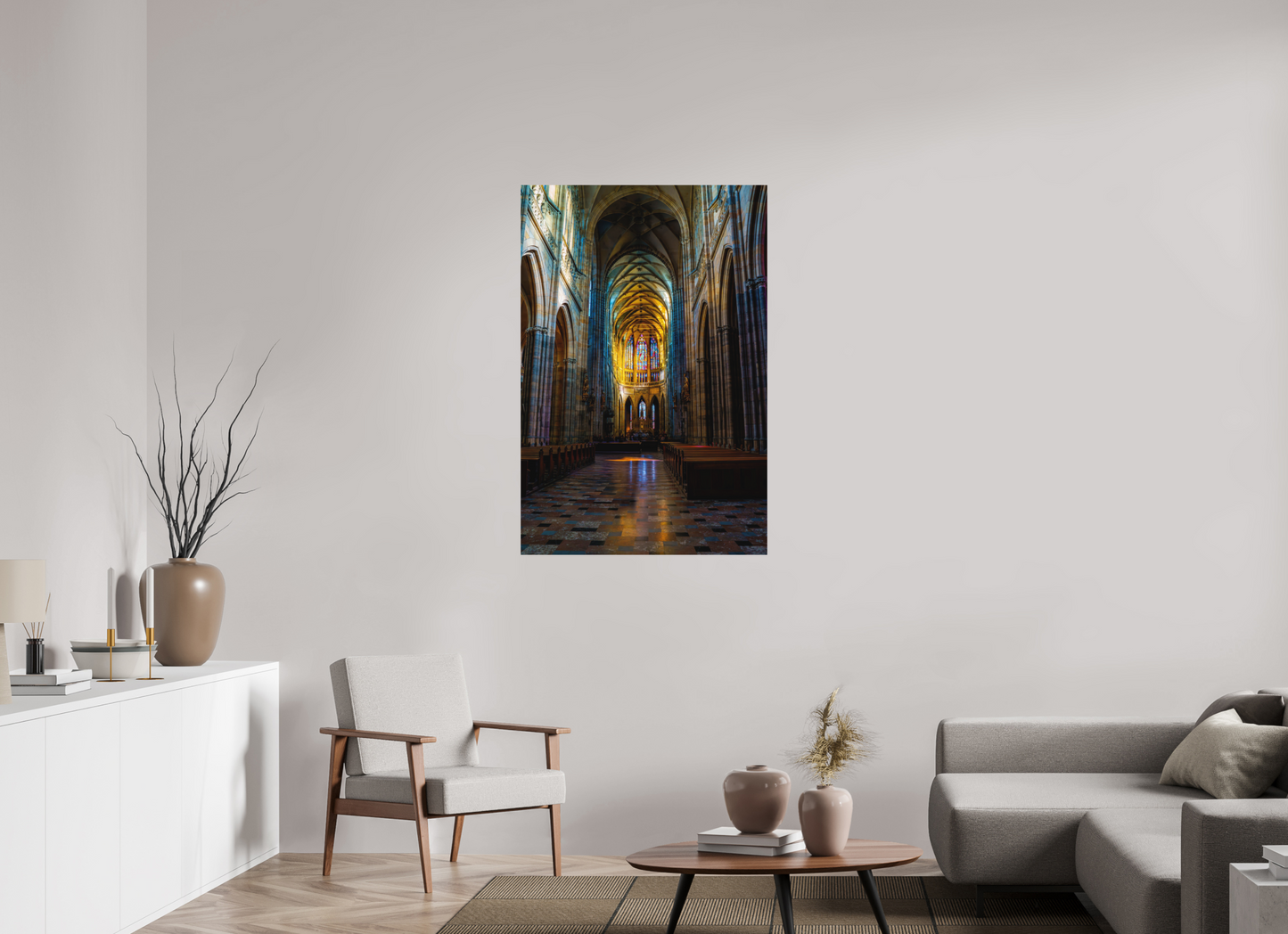 80 x 120 cm, Hahnemühle Photo Rag Bright White Licht im Prager Dom