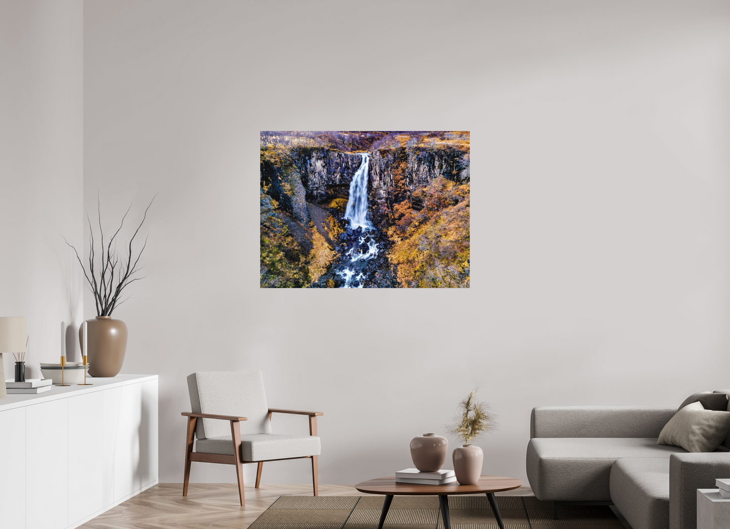 120 x 90 cm, Hahnemühle Photo Rag Bright White Hundafoss – Kraft in der Stille