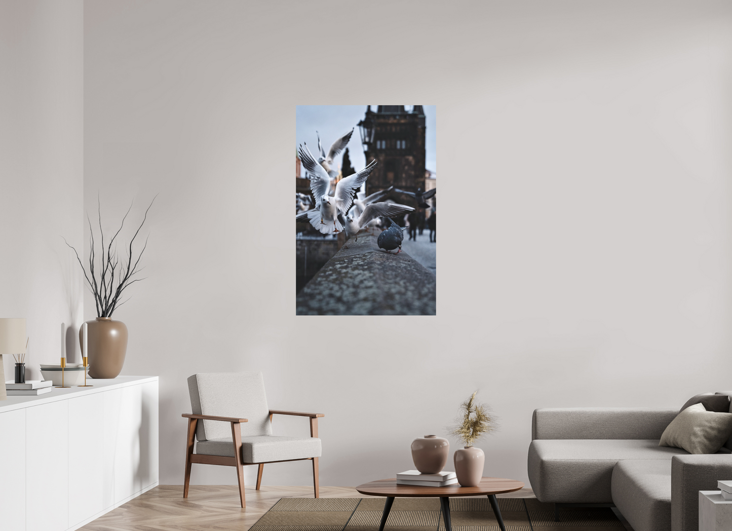 80 x 120 cm, Hahnemühle Photo Rag Bright White Flügelschlag über der Karlsbrücke