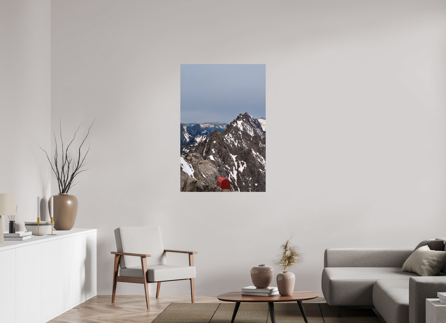 80 x 120 cm, Hahnemühle Photo Rag Bright White Rot auf der Zugspitze