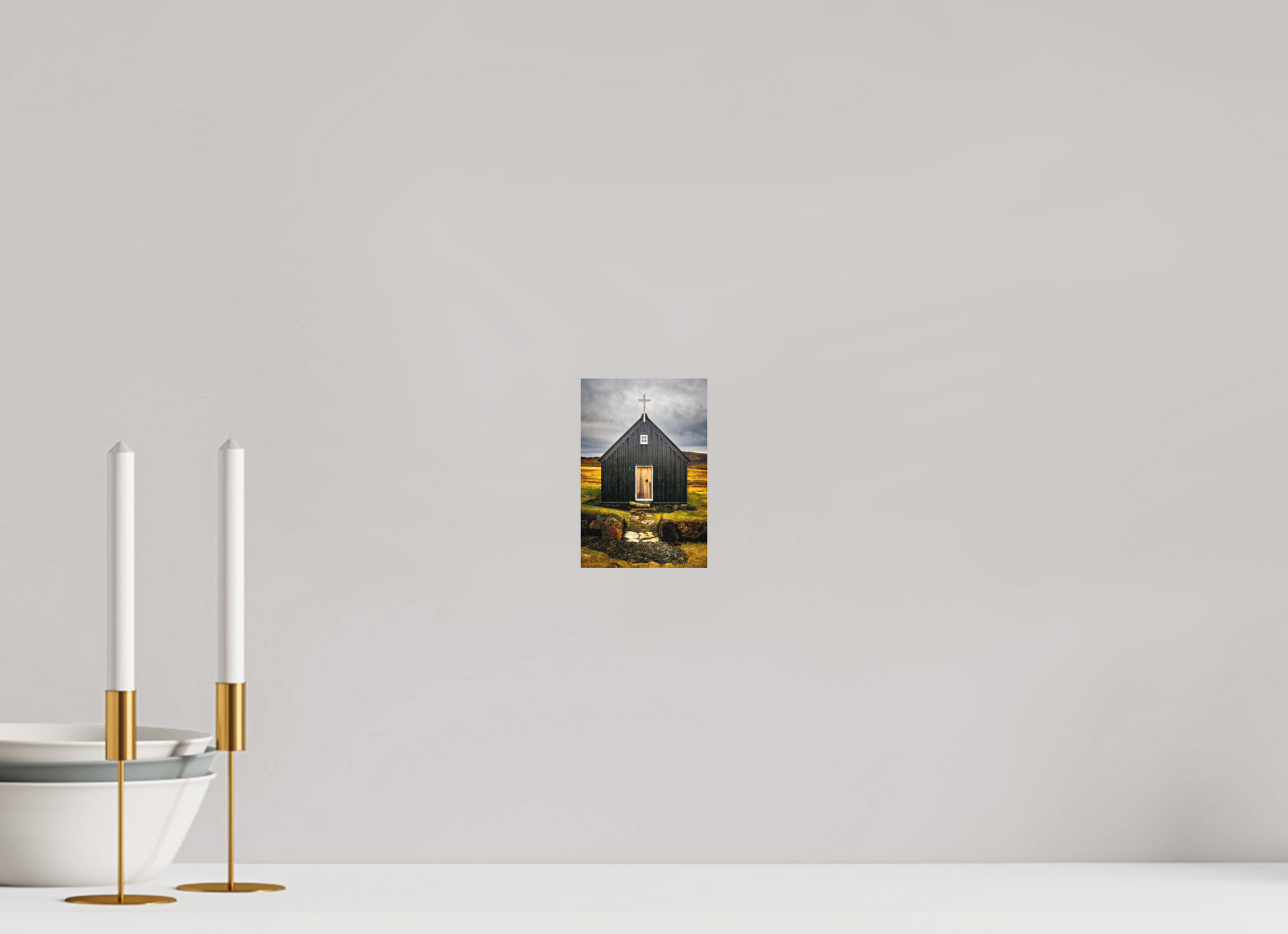 10 x 15 cm, Hahnemühle Photo Rag Bright White Schwarze Kapelle – Einsamkeit im Süden