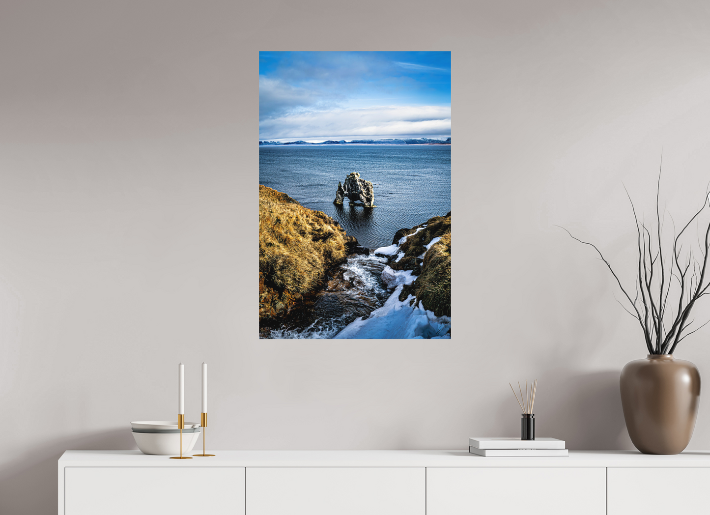 60 x 90 cm, Hahnemühle Photo Rag Bright White Hvítserkur – Blick von oben