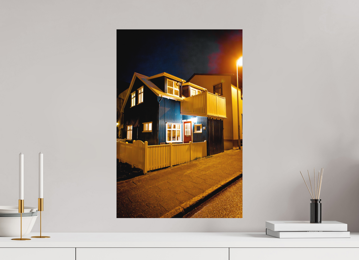 40 x 60 cm, Hahnemühle Photo Rag Bright White Reykjavíks Häuser