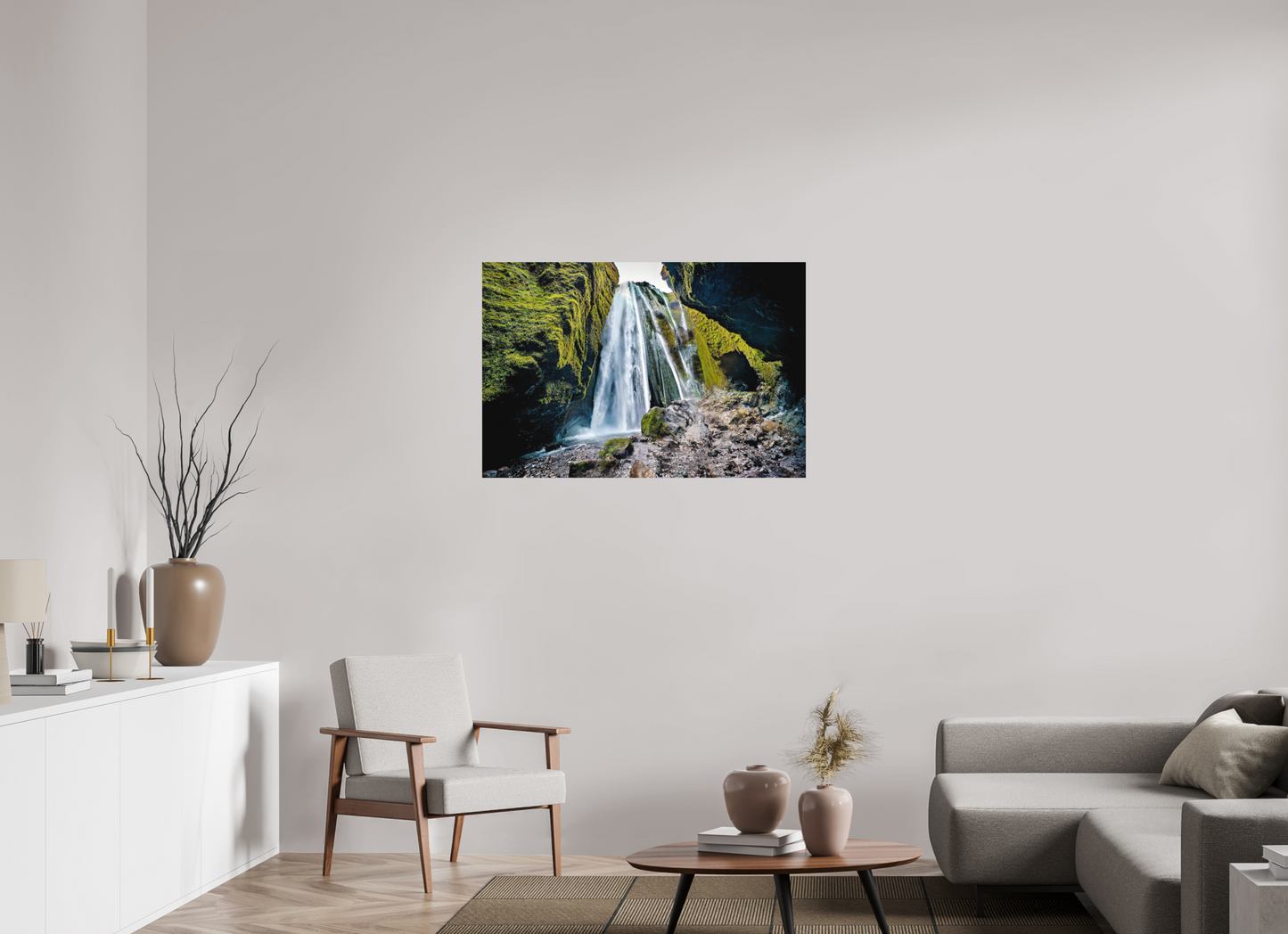 105 x 70 cm, Hahnemühle Photo Rag Bright White Gljúfrabúi – Versteckter Wasserfall
