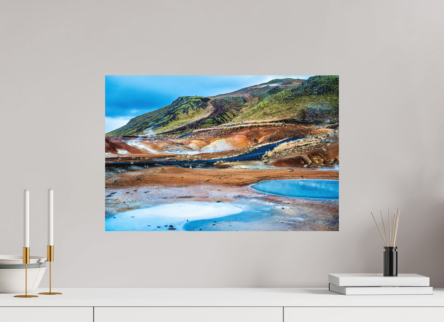 60 x 40 cm, Hahnemühle Photo Rag Bright White Farbfelder des geothermalen Südens