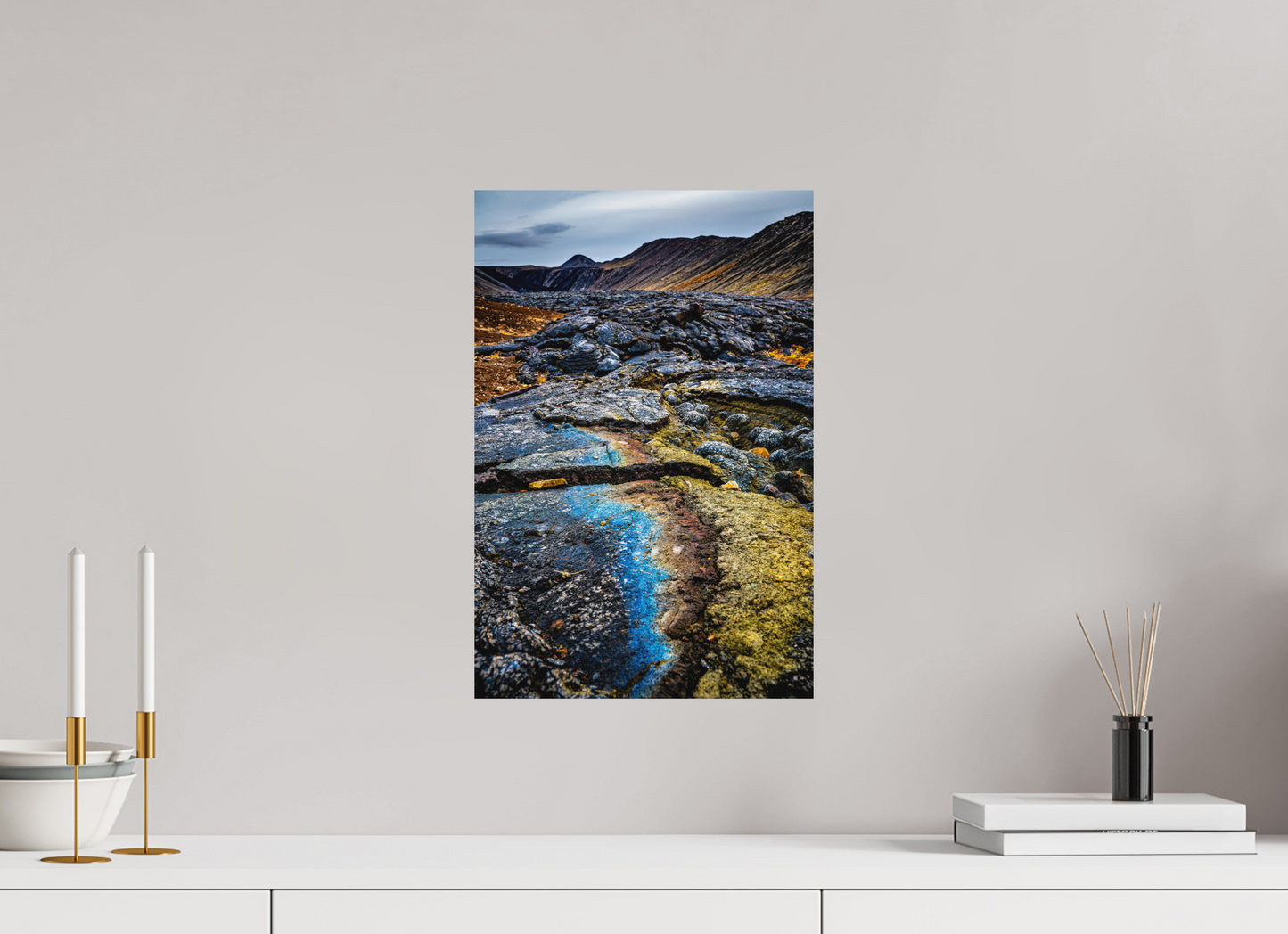 30 x 45 cm, Hahnemühle Photo Rag Bright White Farbspuren im jungen Lavastrom