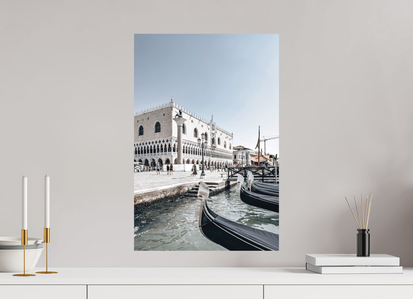 40 x 60 cm, Hahnemühle Photo Rag Bright White Gondolas in the Light of Venice