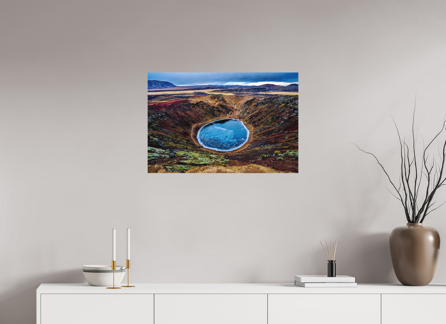 75 x 50 cm, Hahnemühle Photo Rag Bright White Kerid – Eisring im Feuerkrater