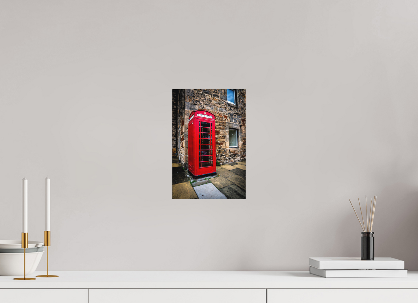 20 x 30 cm, Hahnemühle Photo Rag Bright White Red Phonebox in Edinburgh