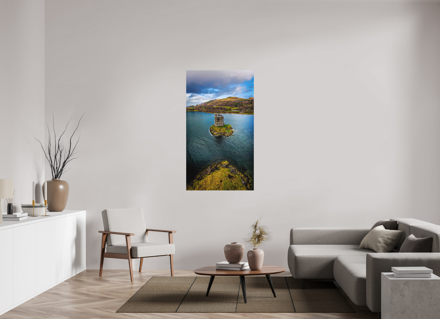 81 x 144 cm, Hahnemühle Photo Rag Bright White Castle Stalker – Einsamkeit im Loch Laich