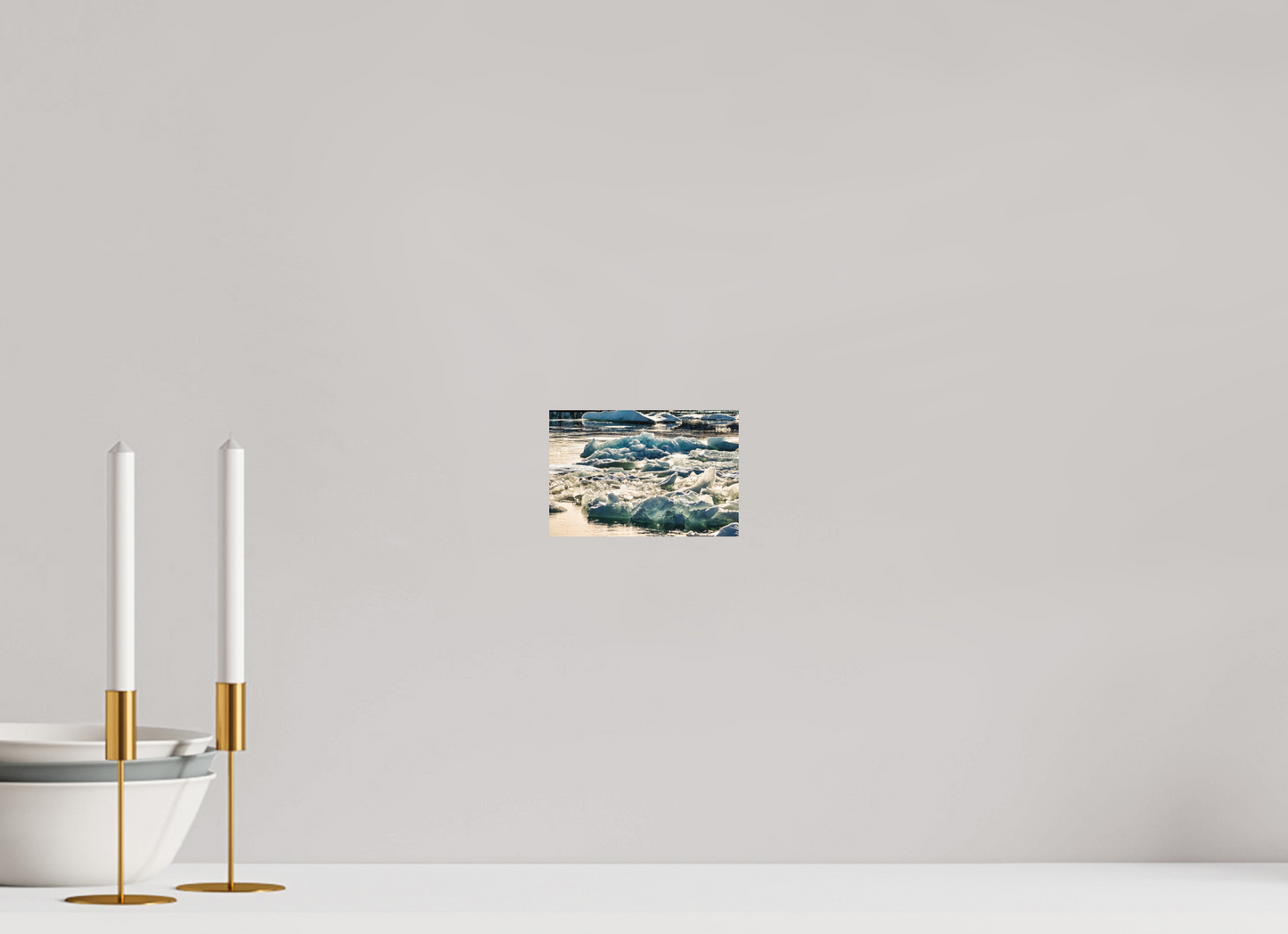 15 x 10 cm, Hahnemühle Photo Rag Bright White Gletscherlicht – Island