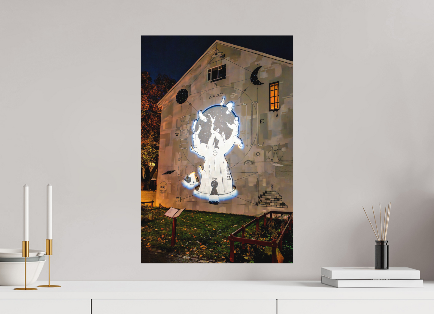 40 x 60 cm, Hahnemühle Photo Rag Bright White Reykjavík Nights – Wandkunst im Licht