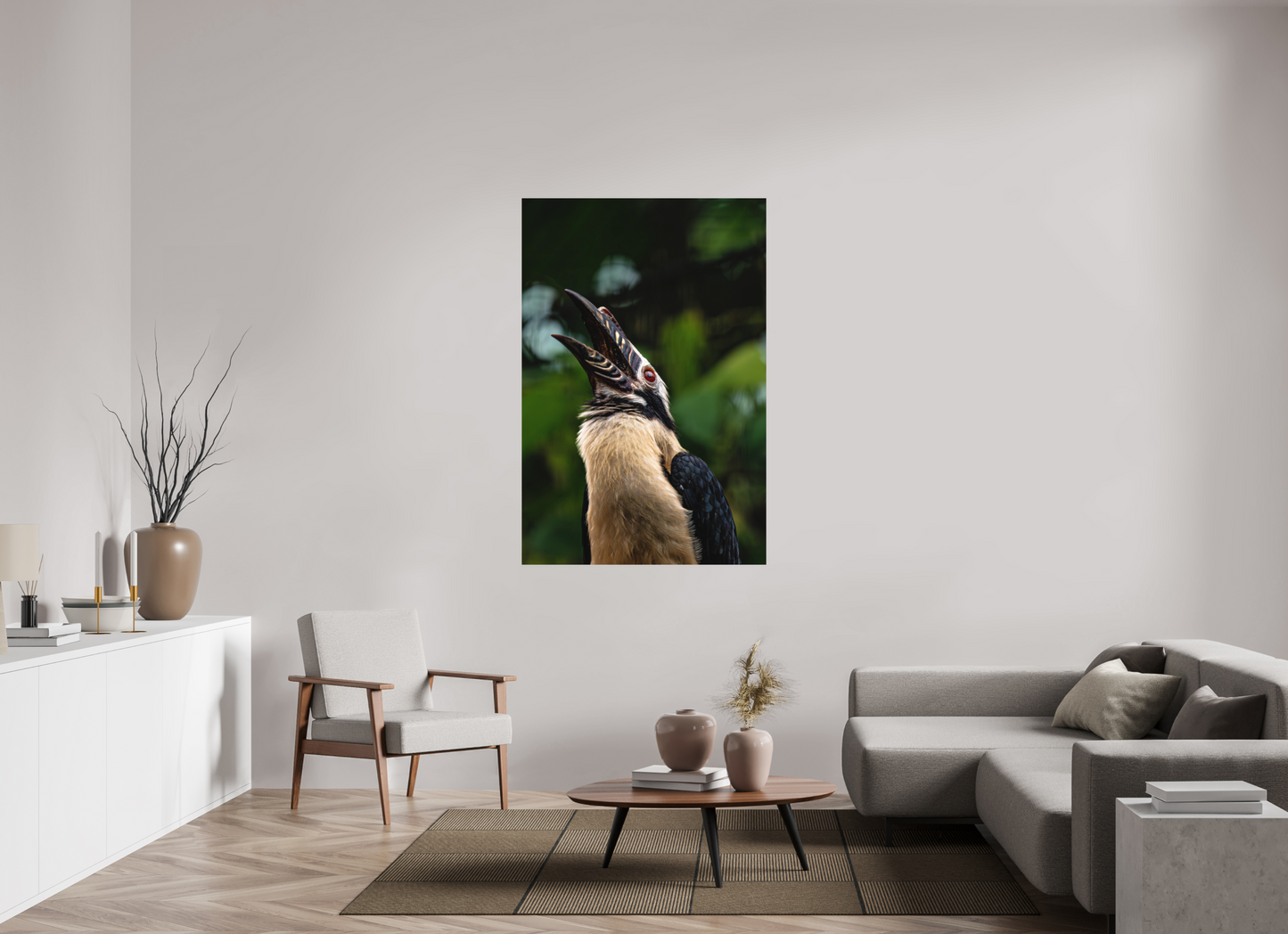 100 x 150 cm, Hahnemühle Photo Rag Bright White Ruf des Hornvogels