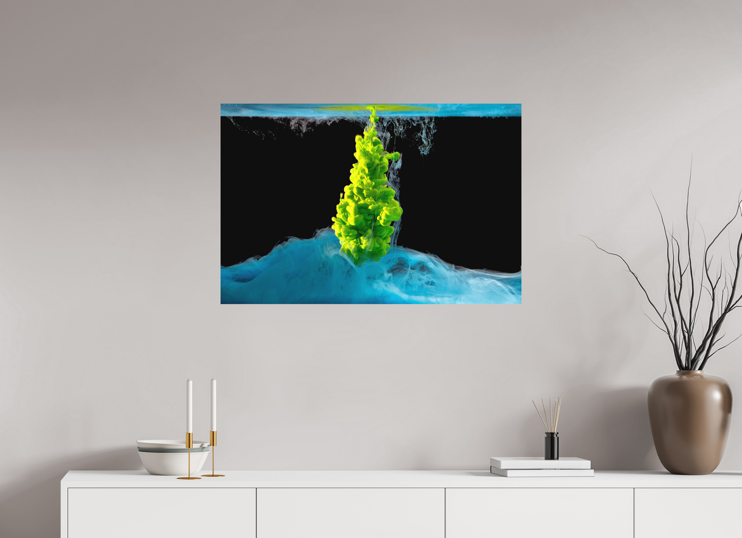 90 x 60 cm, Hahnemühle Photo Rag Bright White Acrylblau