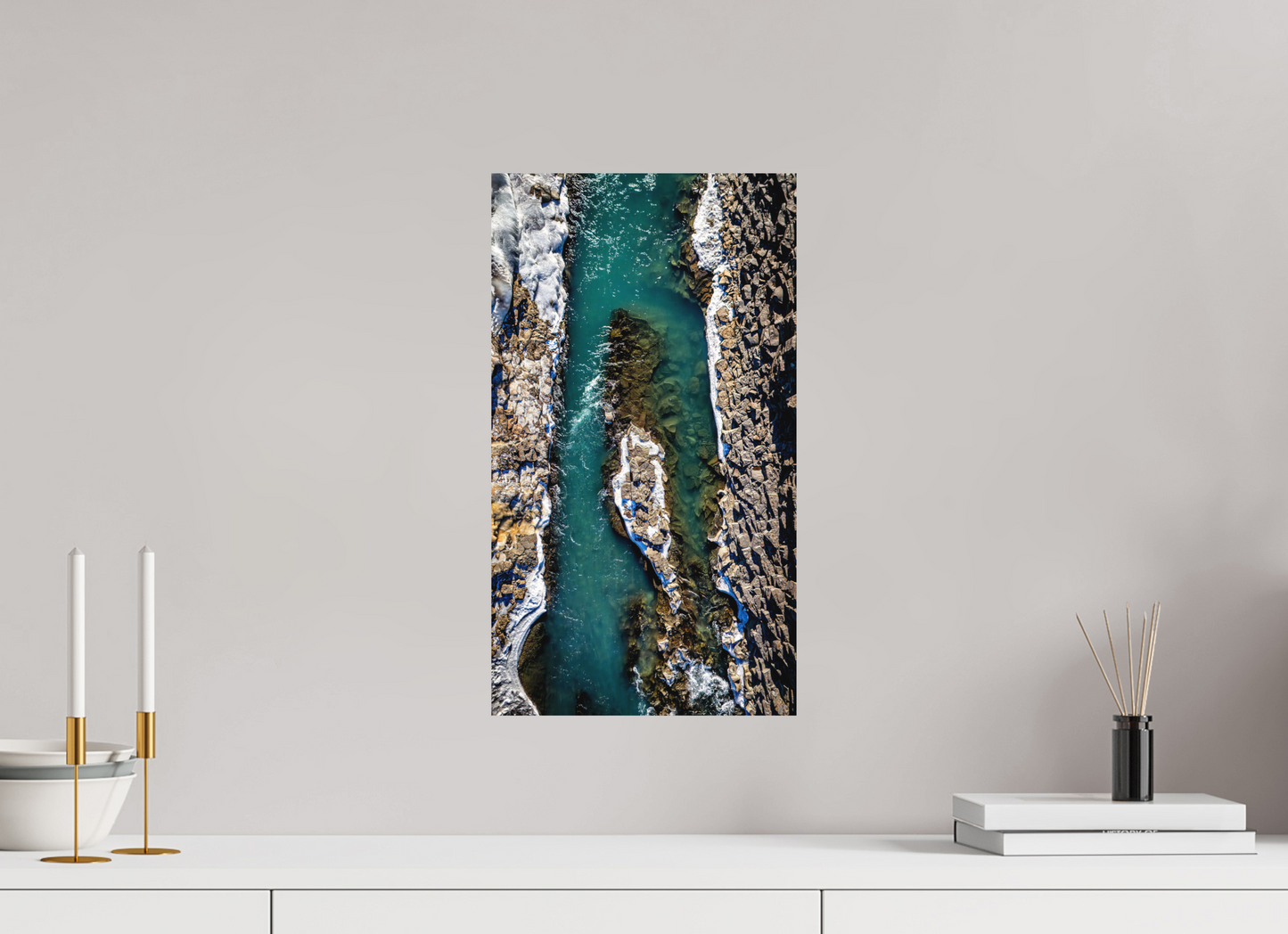 27 x 48 cm, Hahnemühle Photo Rag Bright White Studlagil – Eisblauer Canyon
