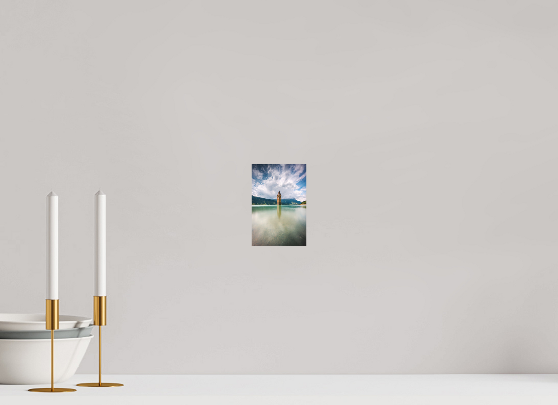 10 x 15 cm, Hahnemühle Photo Rag Bright White Der versunkene Turm von Graun