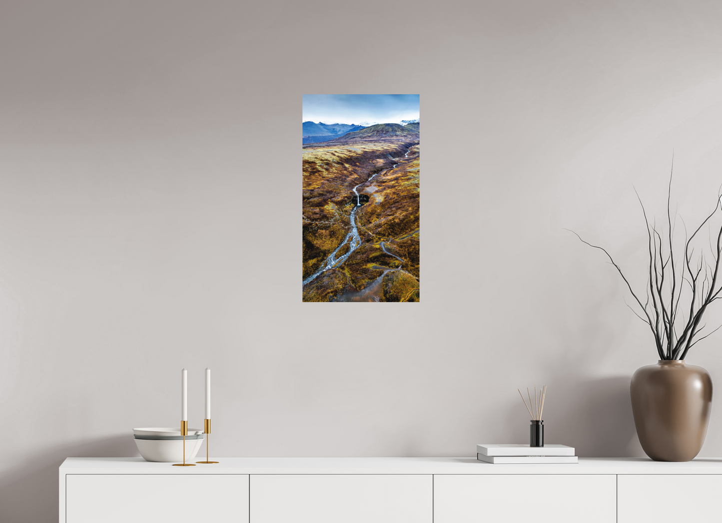 36 x 64 cm, Hahnemühle Photo Rag Bright White Svartifoss – Wasserfall im Tal der Basaltsäulen
