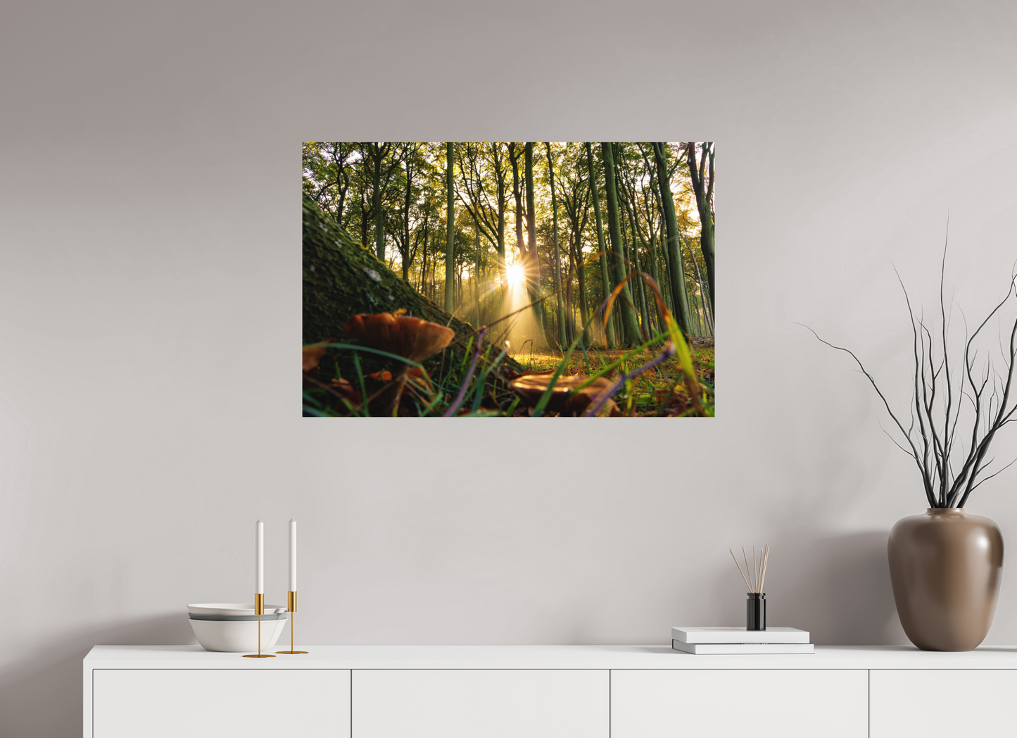 90 x 60 cm, Hahnemühle Photo Rag Bright White Sonnenstrahl im Gespensterwald