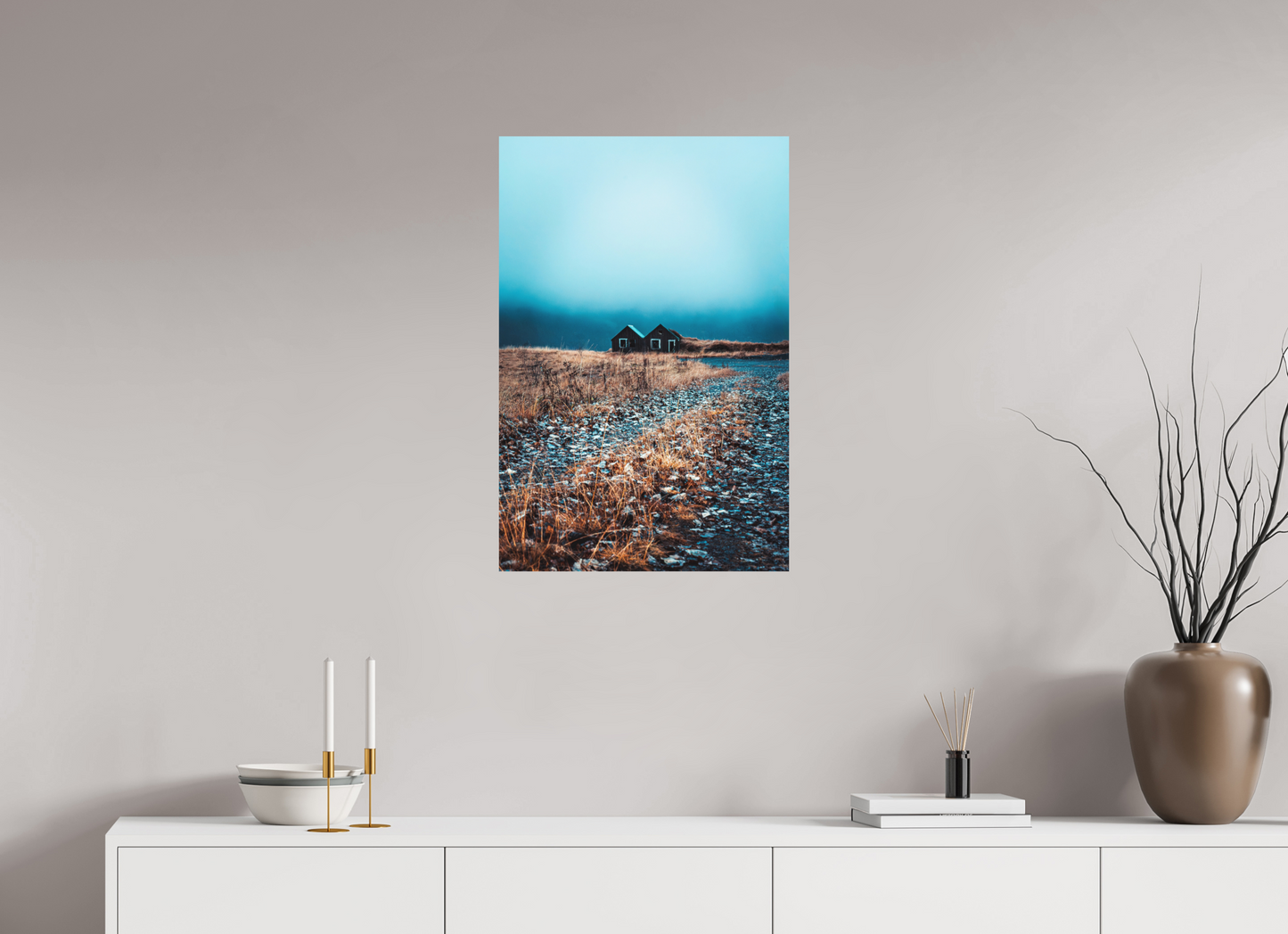 50 x 75 cm, Hahnemühle Photo Rag Bright White Zwillingshütten im Nebelmeer
