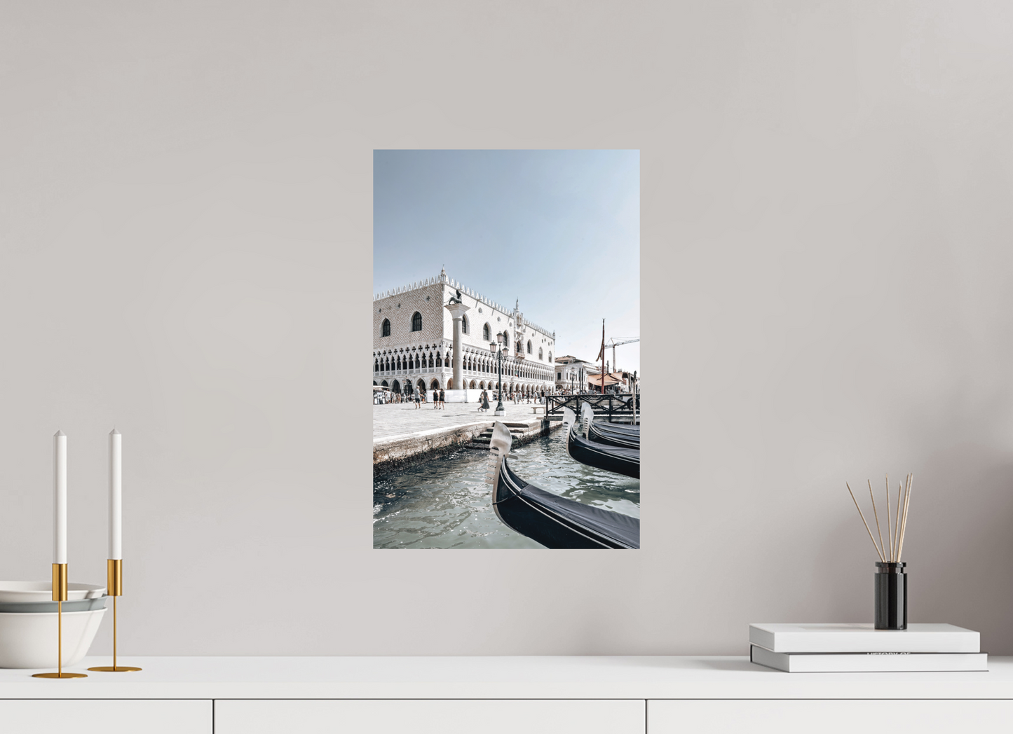 30 x 45 cm, Hahnemühle Photo Rag Bright White Gondolas in the Light of Venice