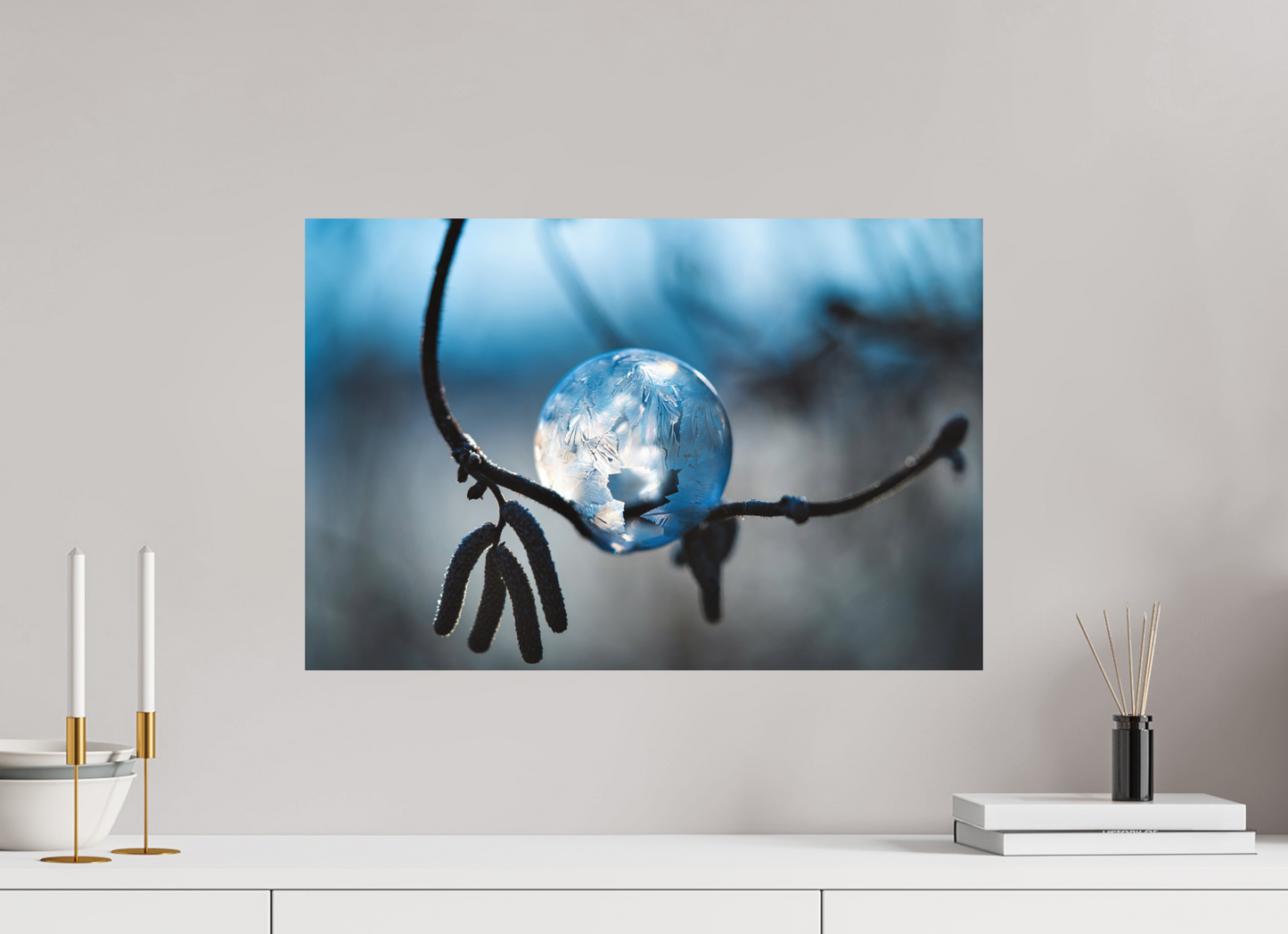 60 x 40 cm, Hahnemühle Photo Rag Bright White Gefrorene Winterblase