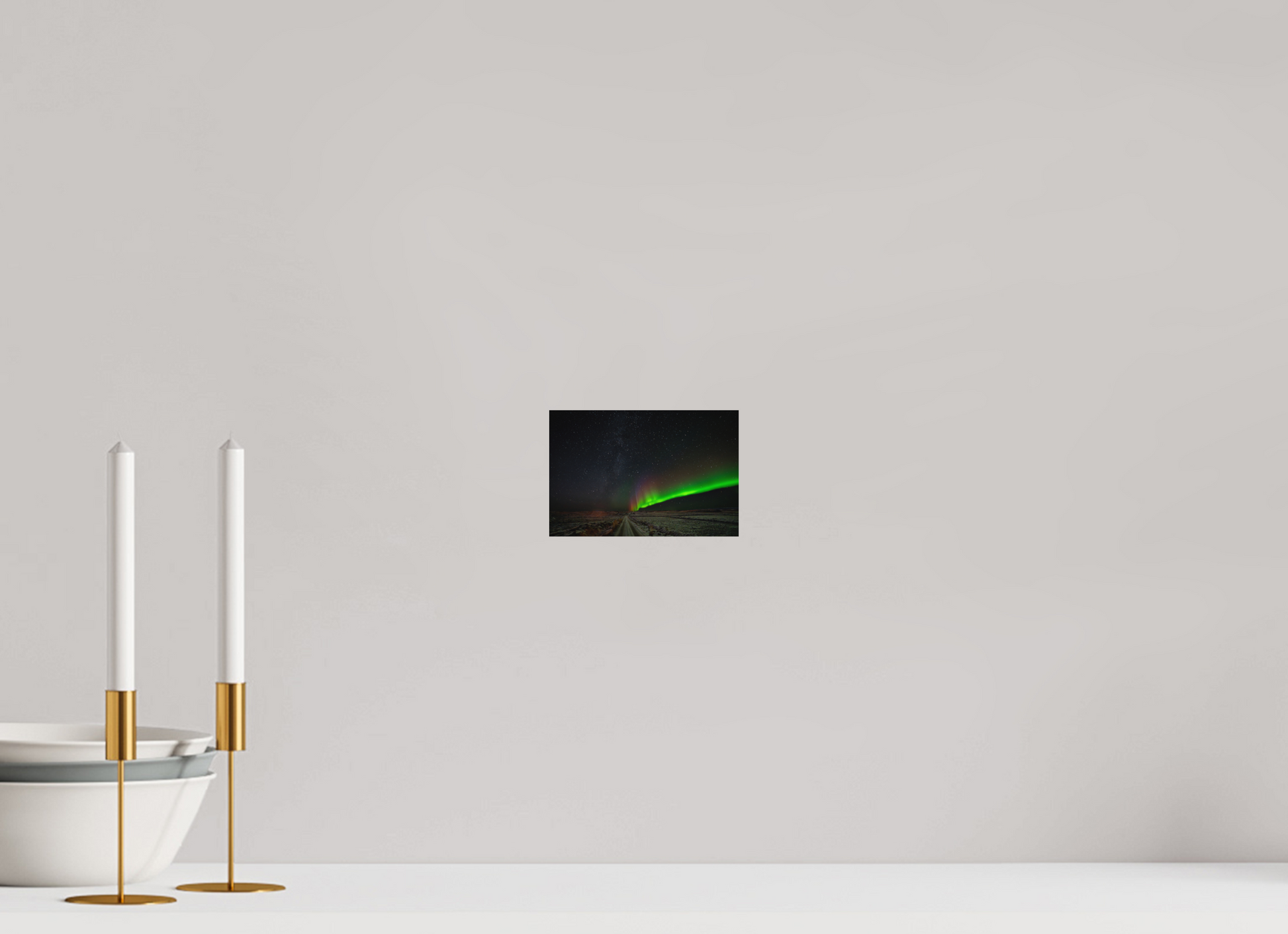 15 x 10 cm, Hahnemühle Photo Rag Bright White Nordlichtpfad – Stiller Weg unter Sternen