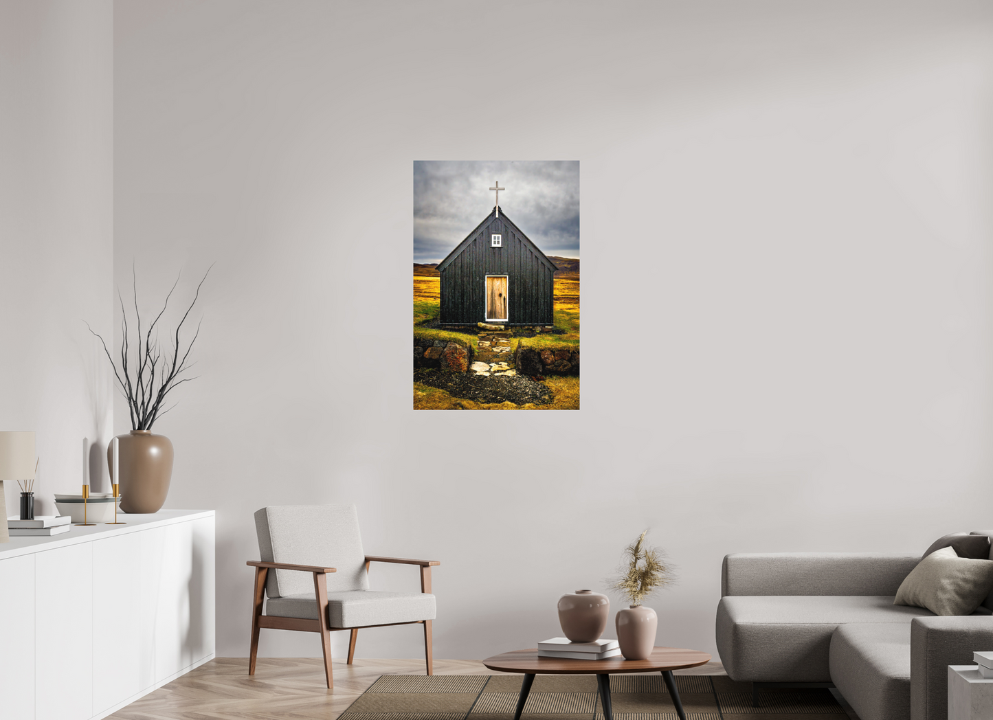 70 x 105 cm, Hahnemühle Photo Rag Bright White Schwarze Kapelle – Einsamkeit im Süden