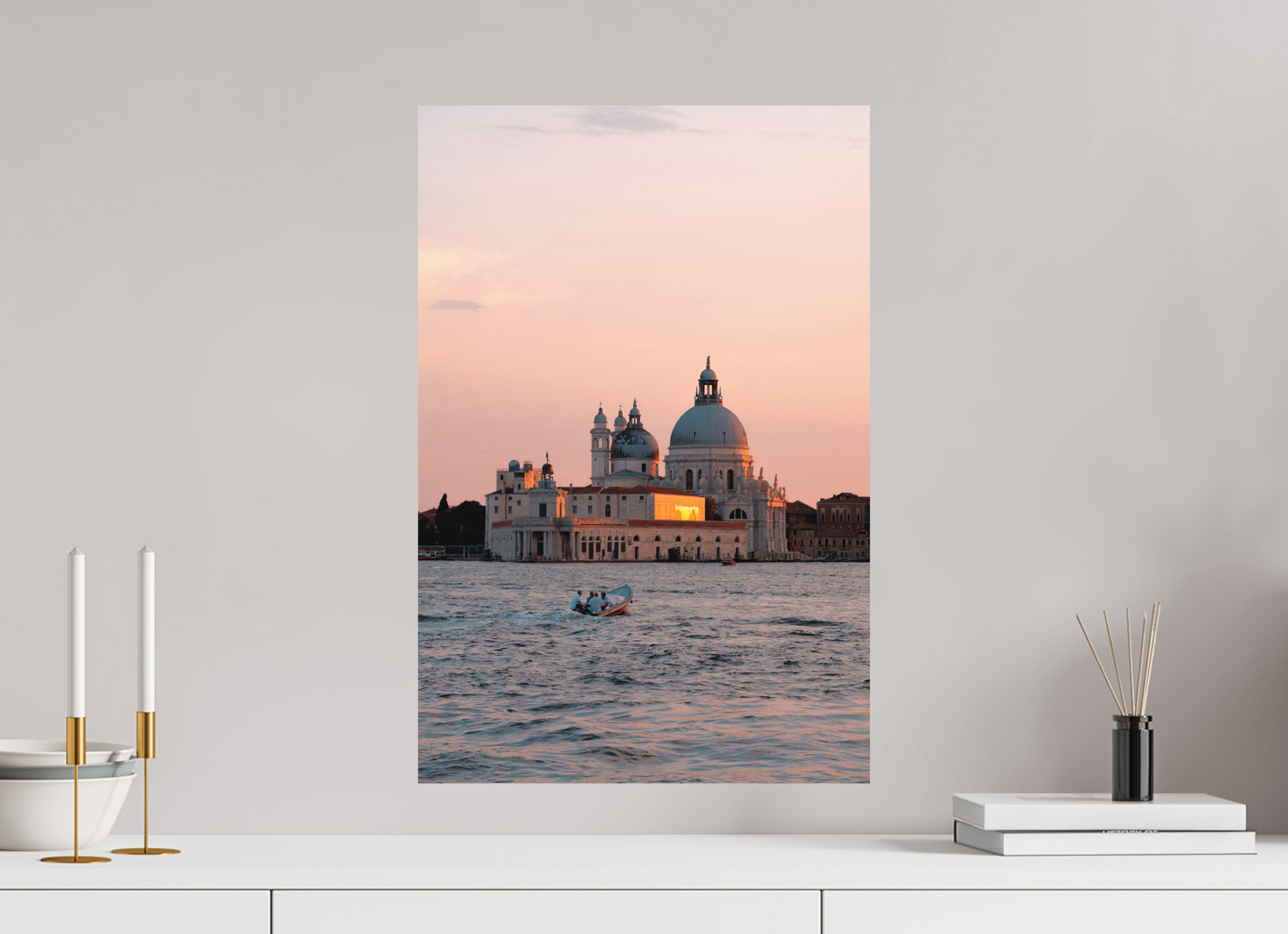 40 x 60 cm, Hahnemühle Photo Rag Bright White Santa Maria della Salute bei Sonnenuntergang
