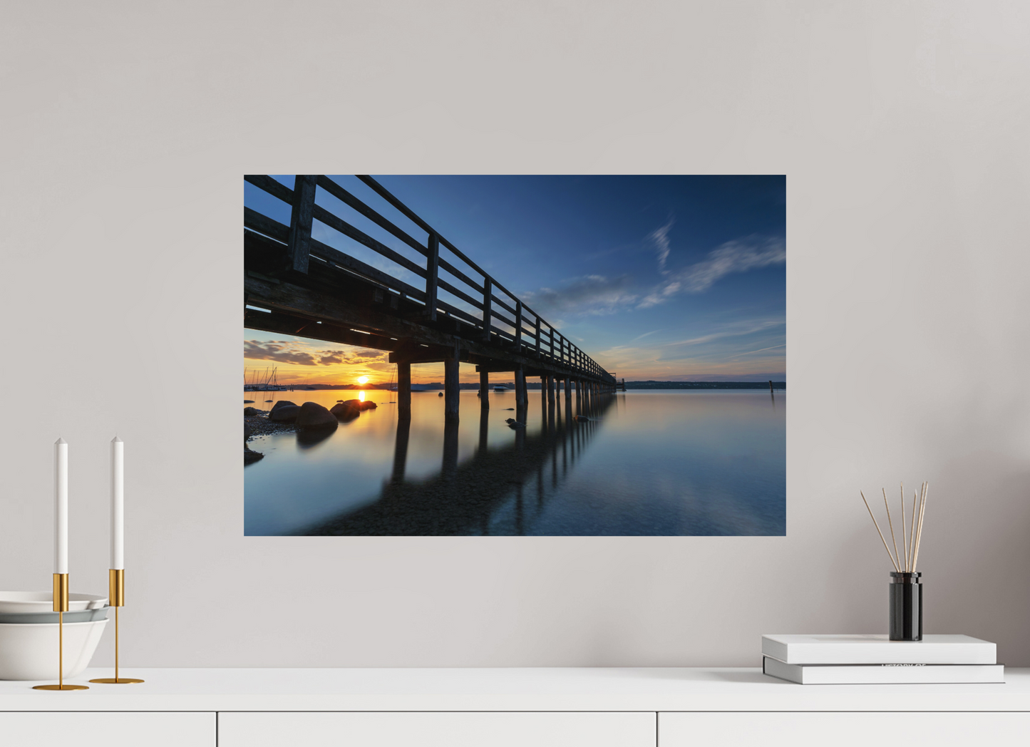 60 x 40 cm, Hahnemühle Photo Rag Bright White Sonnenaufgang am Ammersee
