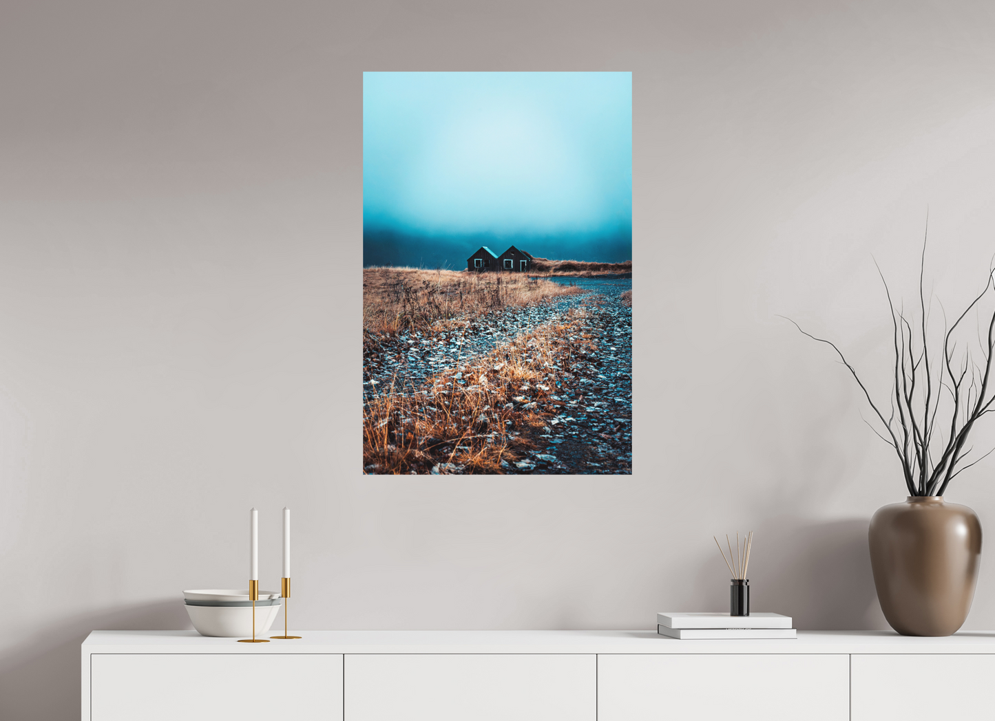 60 x 90 cm, Hahnemühle Photo Rag Bright White Zwillingshütten im Nebelmeer