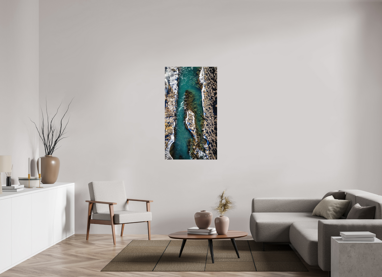 72 x 128 cm, Hahnemühle Photo Rag Bright White Studlagil – Eisblauer Canyon