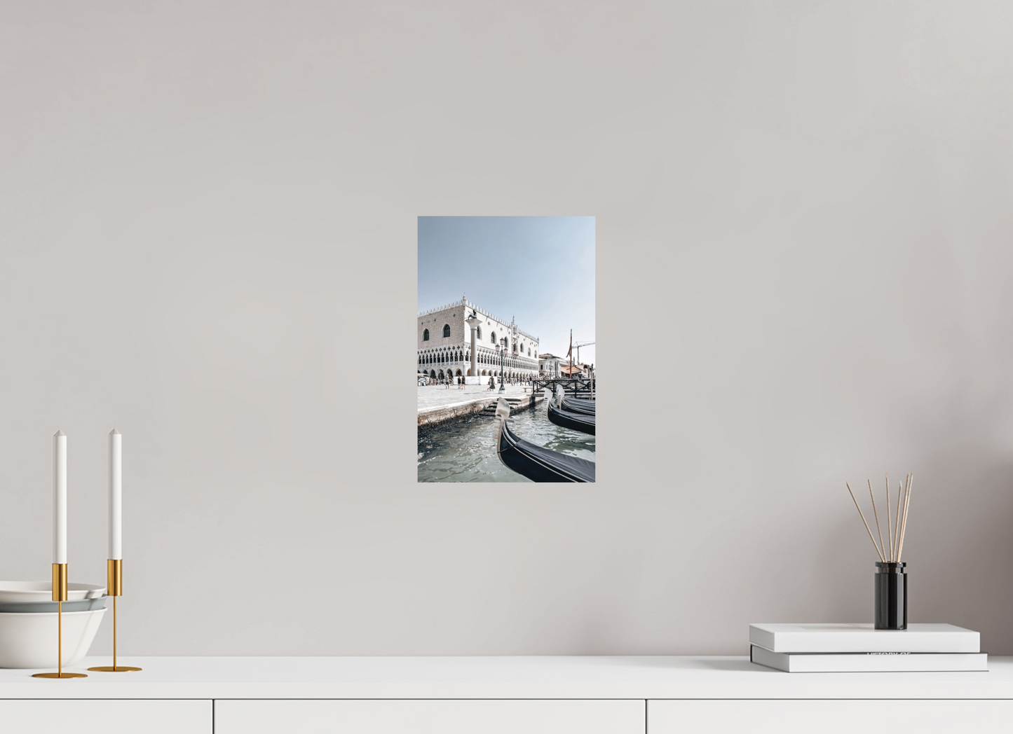 20 x 30 cm, Hahnemühle Photo Rag Bright White Gondolas in the Light of Venice