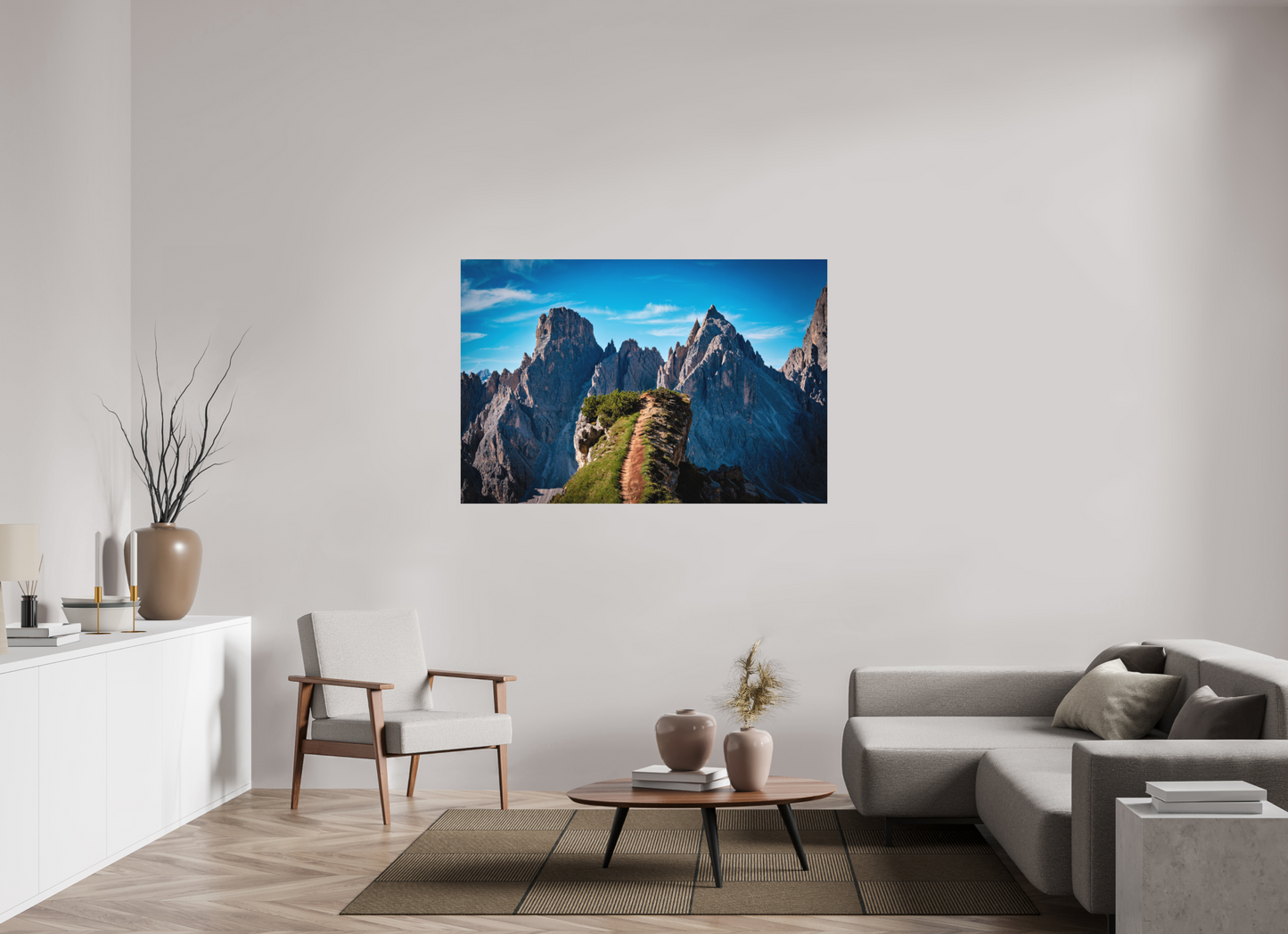 150 x 100 cm, Hahnemühle Photo Rag Bright White Pfad in den Dolomiten