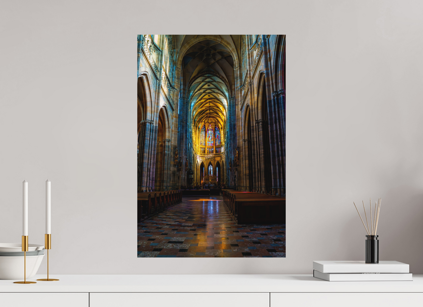 40 x 60 cm, Hahnemühle Photo Rag Bright White Licht im Prager Dom