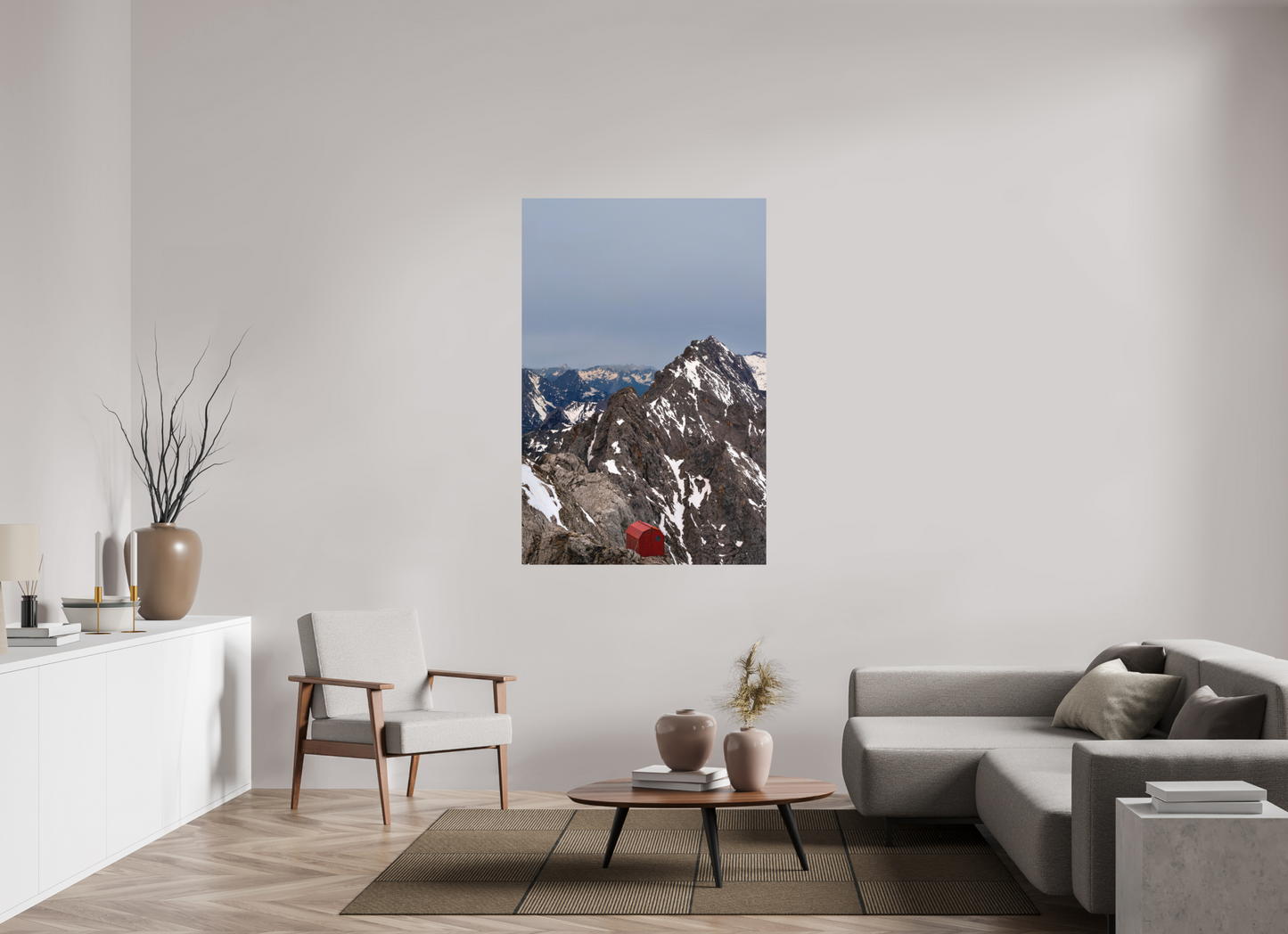 100 x 150 cm, Hahnemühle Photo Rag Bright White Rot auf der Zugspitze