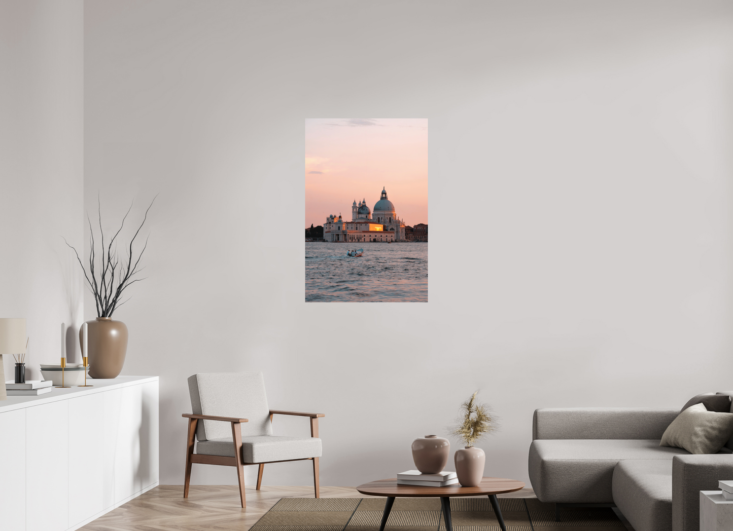 70 x 105 cm, Hahnemühle Photo Rag Bright White Santa Maria della Salute bei Sonnenuntergang