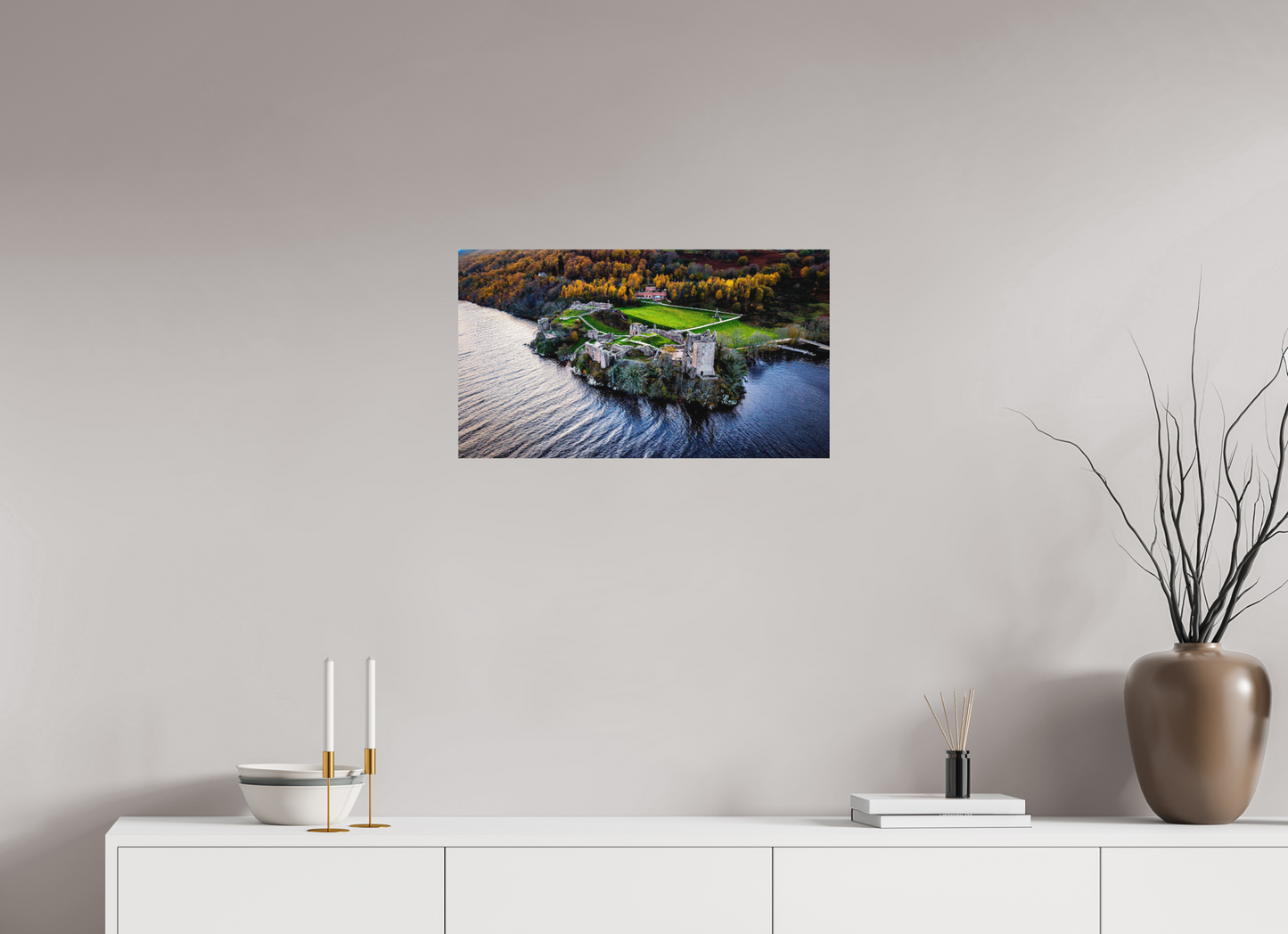 64 x 36 cm, Hahnemühle Photo Rag Bright White Urquhart Castle am Loch Ness“