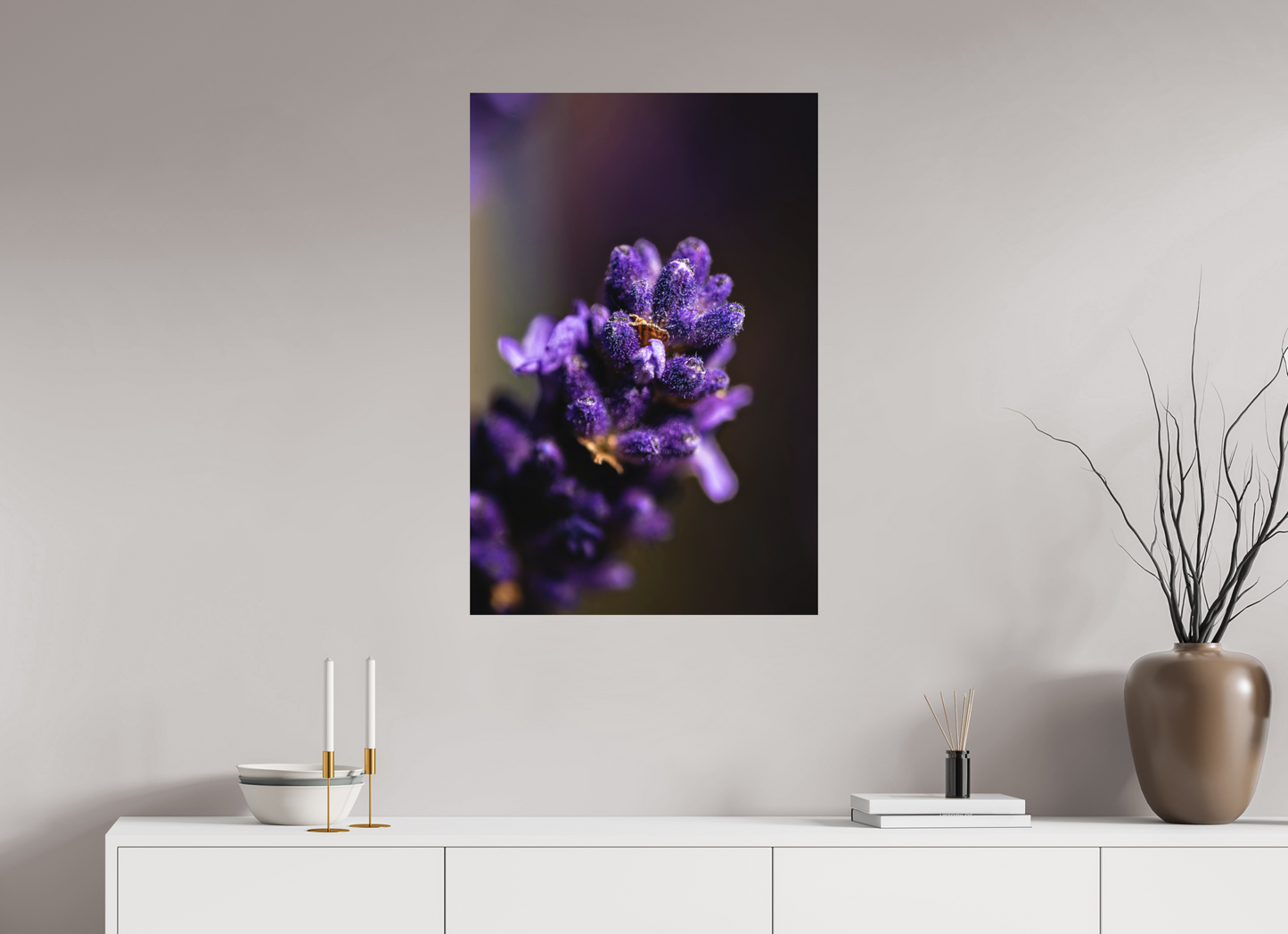60 x 90 cm, Hahnemühle Photo Rag Bright White Lavendel im Detail“