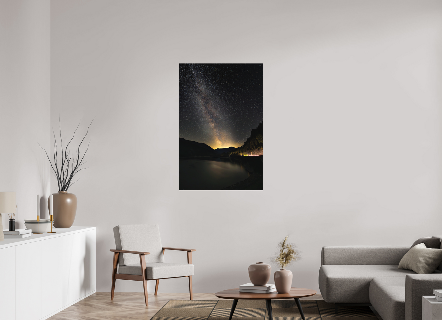 80 x 120 cm, Hahnemühle Photo Rag Bright White Milchstraße über dem Sylvensteinspeicher