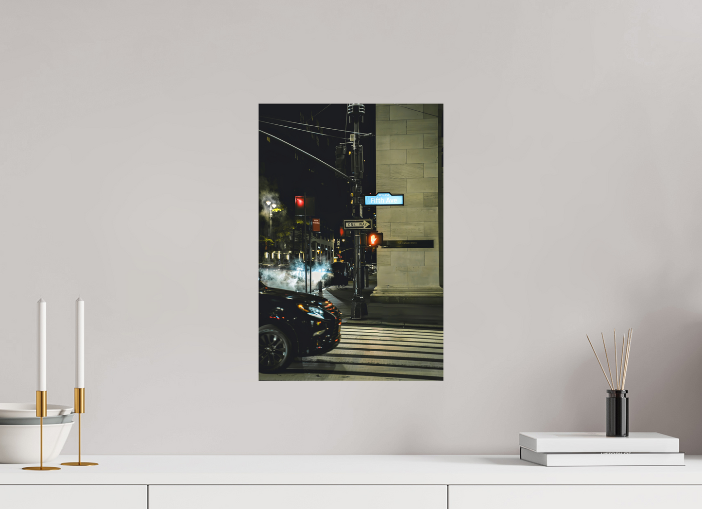 30 x 45 cm, Hahnemühle Photo Rag Bright White Night Vibes on Fifth Avenue