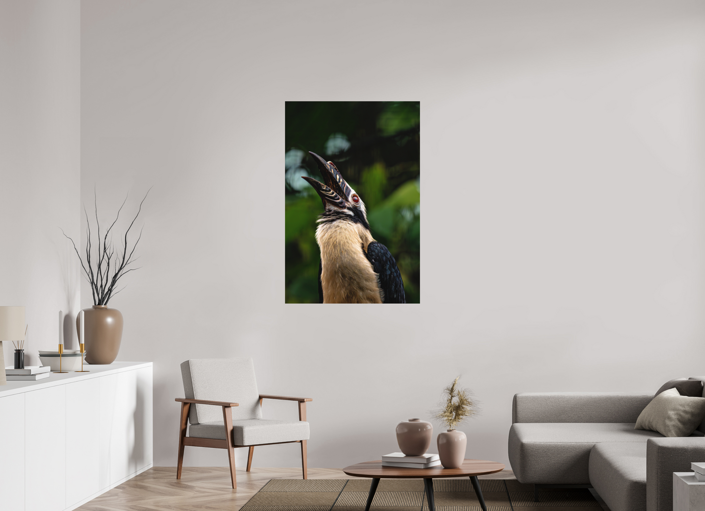 80 x 120 cm, Hahnemühle Photo Rag Bright White Ruf des Hornvogels