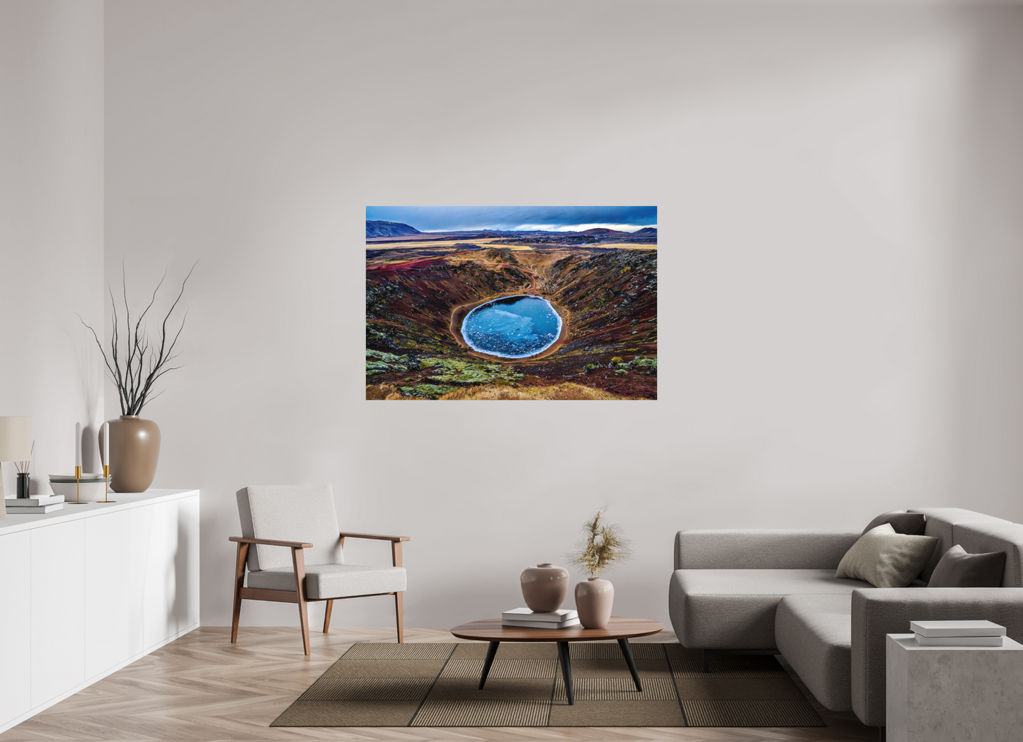 150 x 100 cm, Hahnemühle Photo Rag Bright White Kerid – Eisring im Feuerkrater